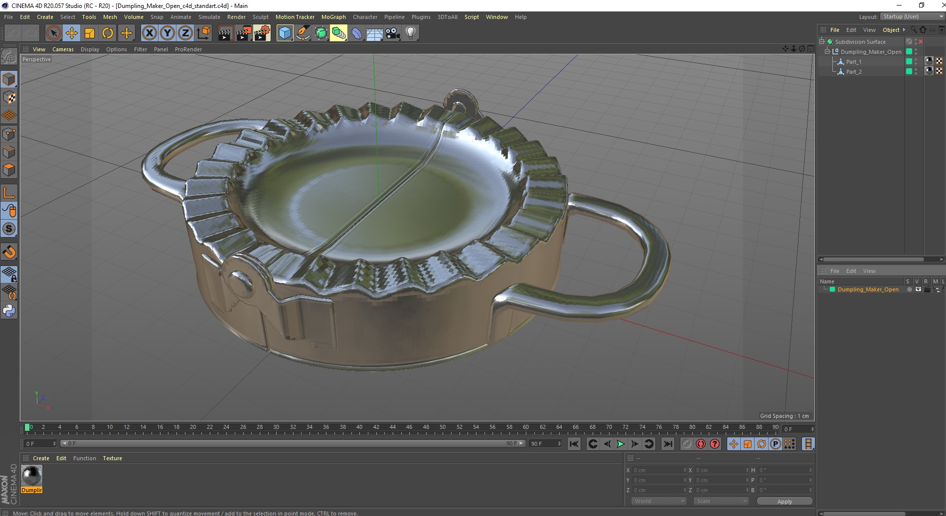 Dumpling Maker Open 3D model