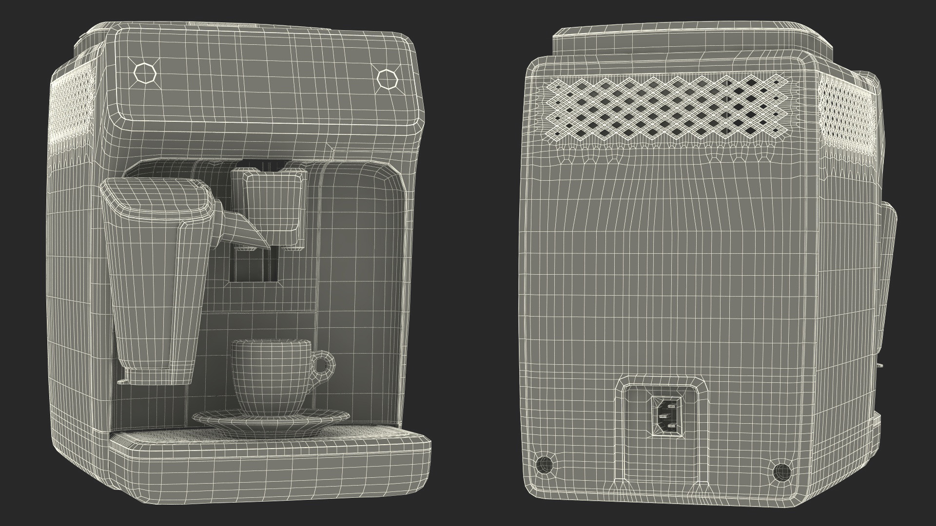 Espresso Machine with Coffee Cup 3D