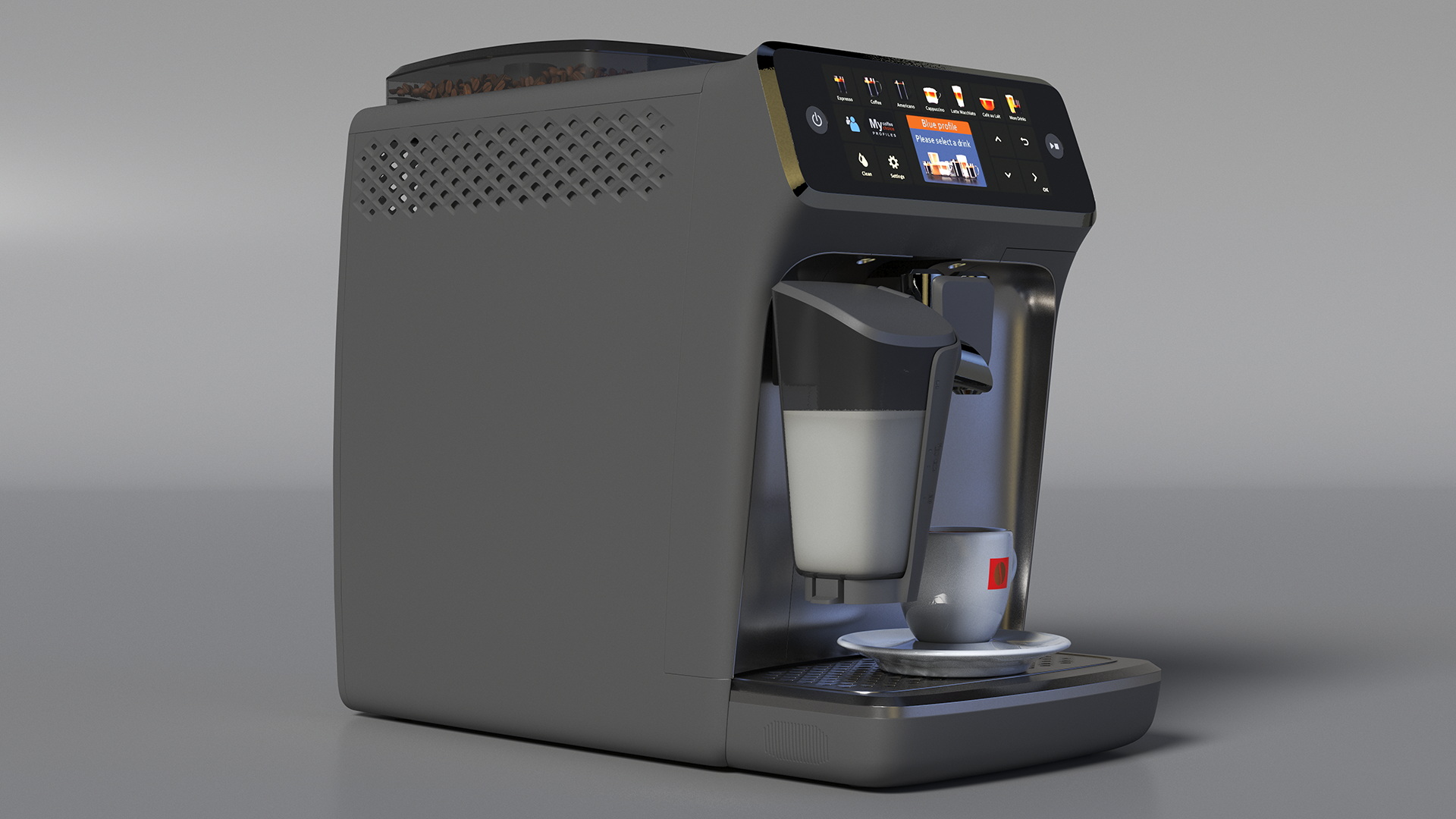 Espresso Machine with Coffee Cup 3D