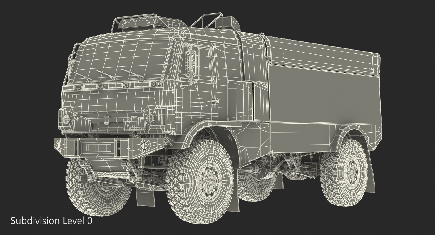 KAMAZ Dakar Racing Truck 4326 VK Rigged 3D model