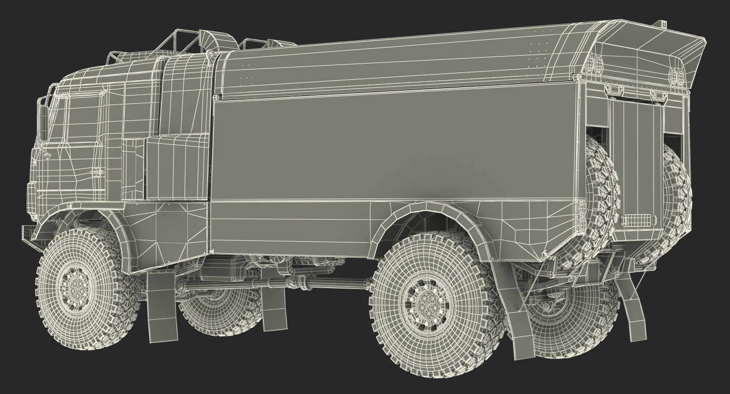 KAMAZ Dakar Racing Truck 4326 VK Rigged 3D model