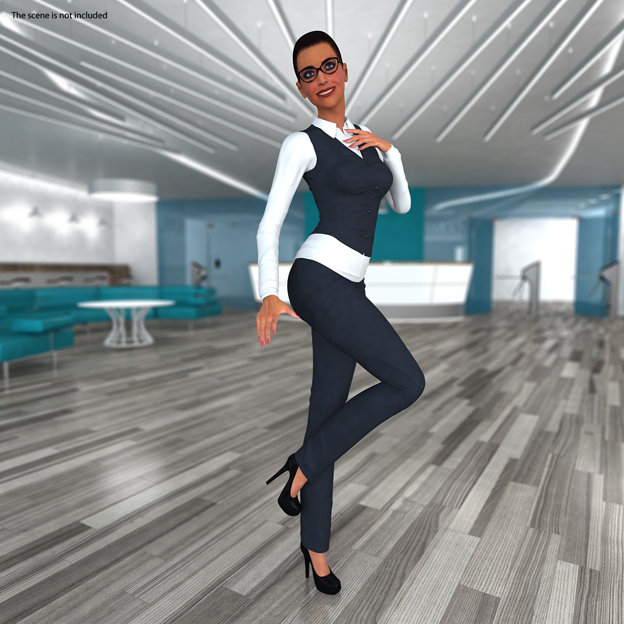 Business Style Woman Rigged 3D