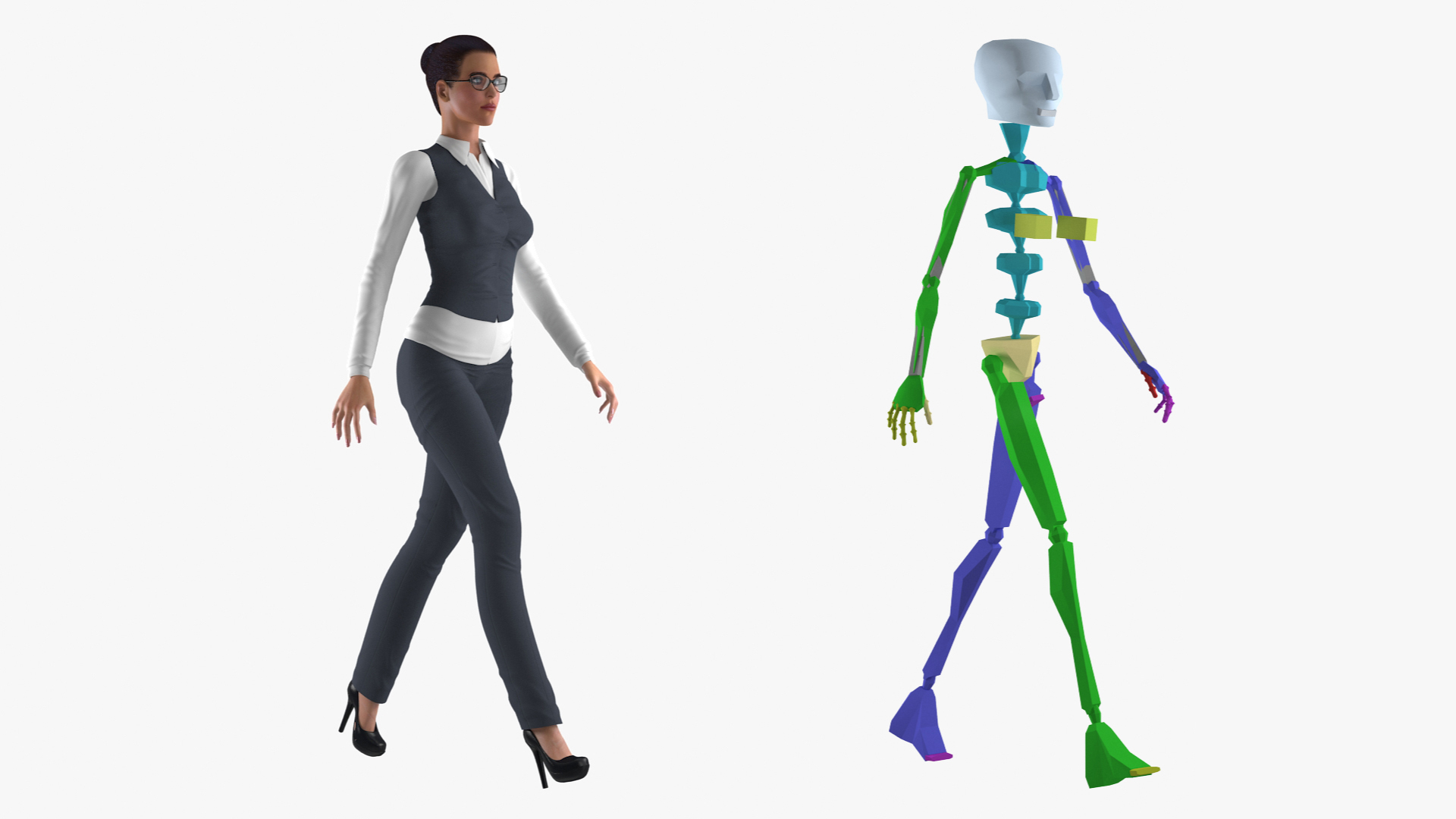 Business Style Woman Rigged 3D