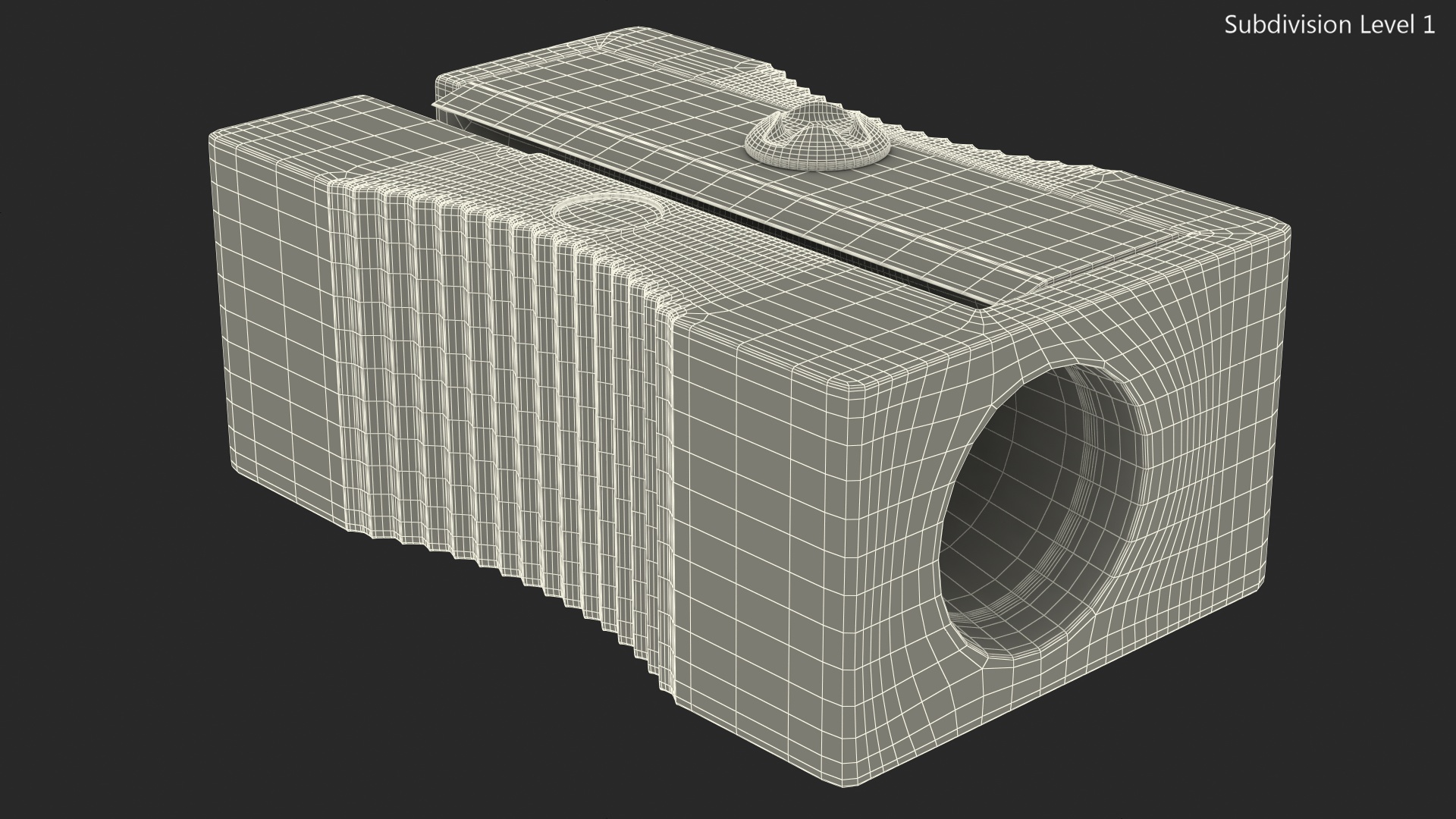 Classic Plastic Pencil Sharpener 3D