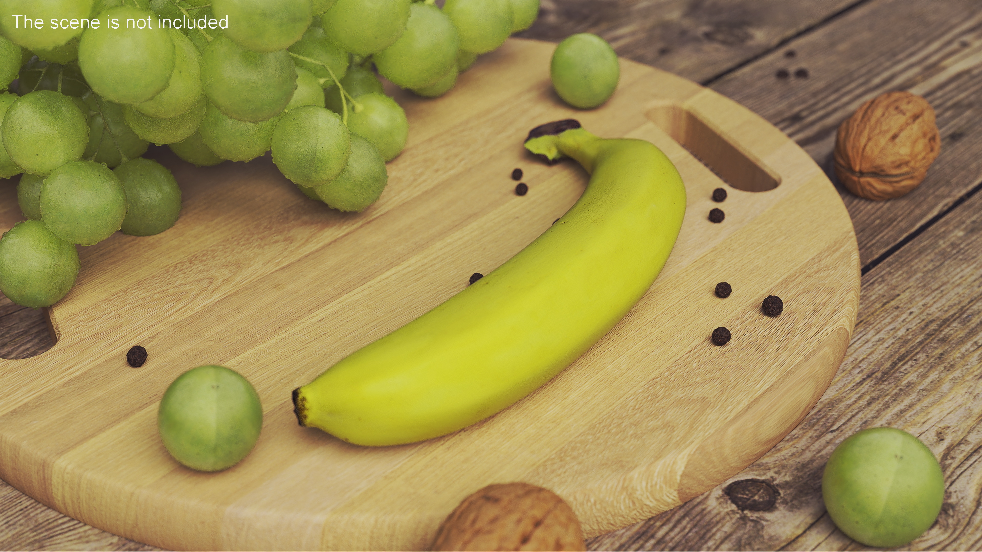 3D Underripe Banana