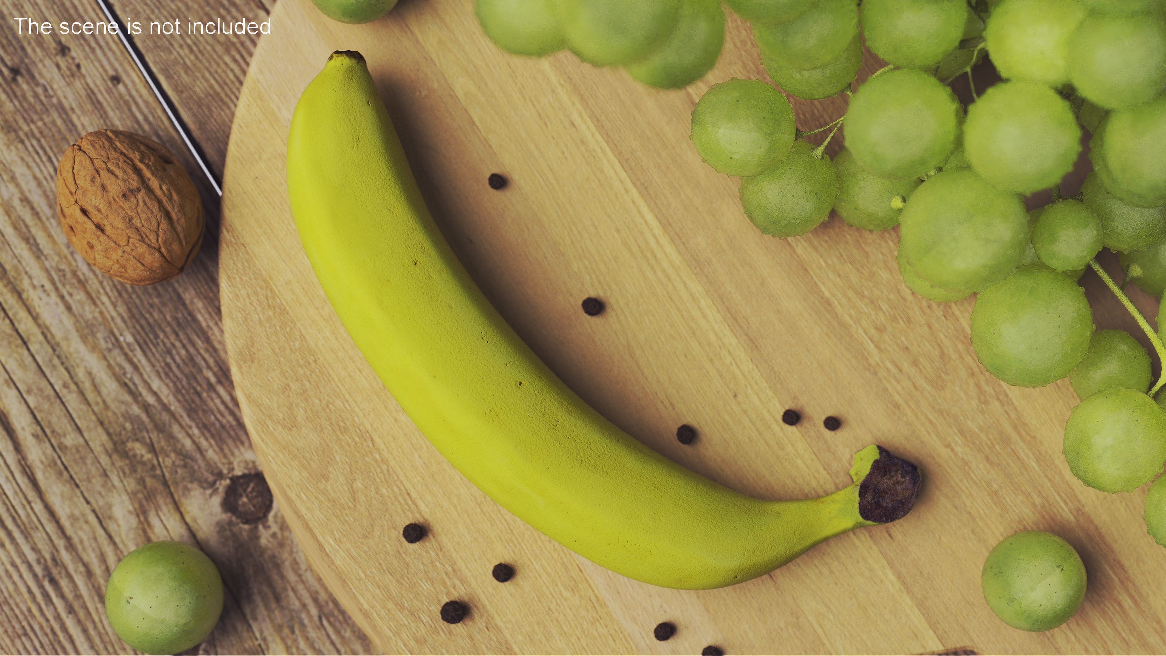 3D Underripe Banana
