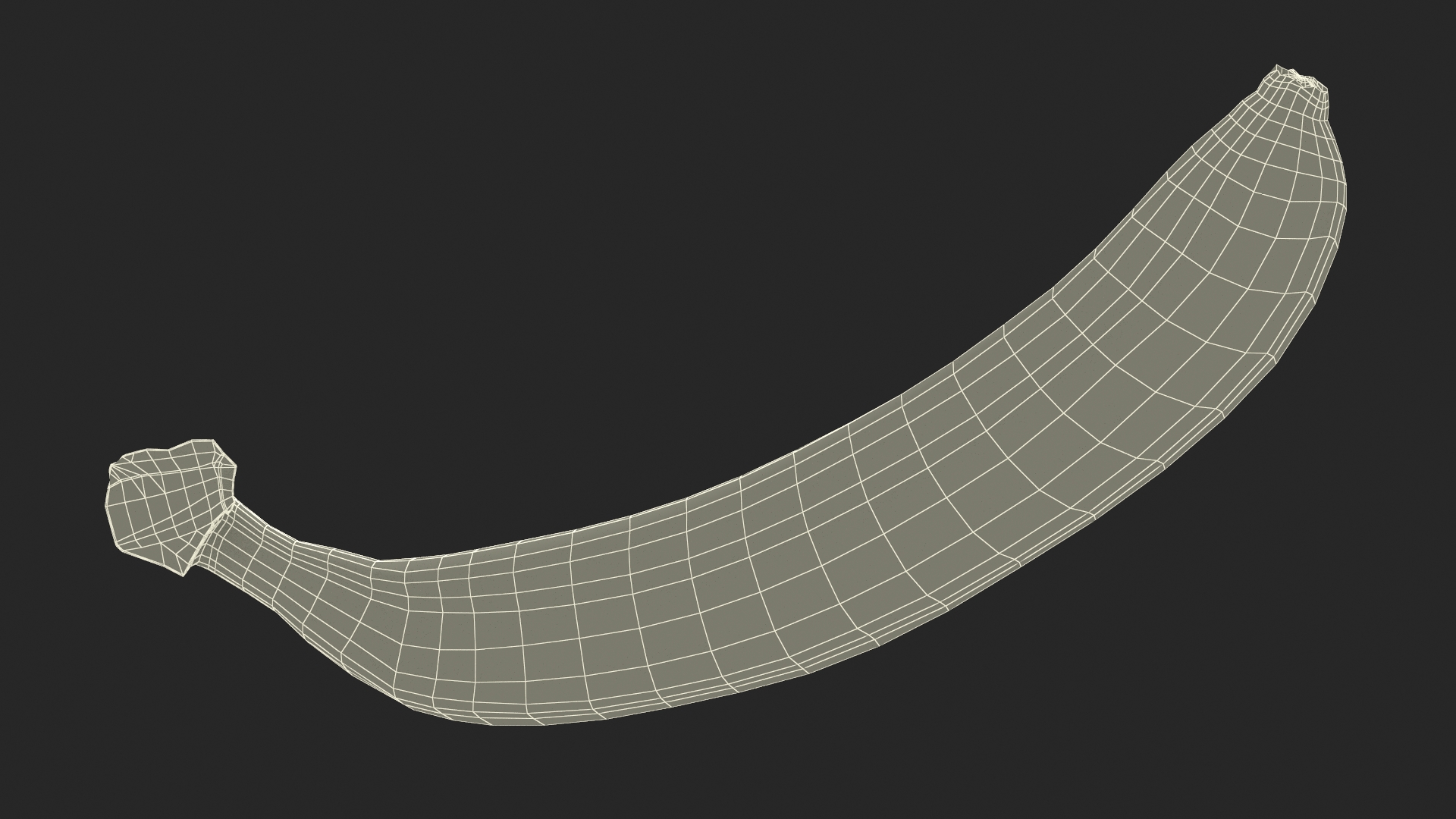 3D Underripe Banana