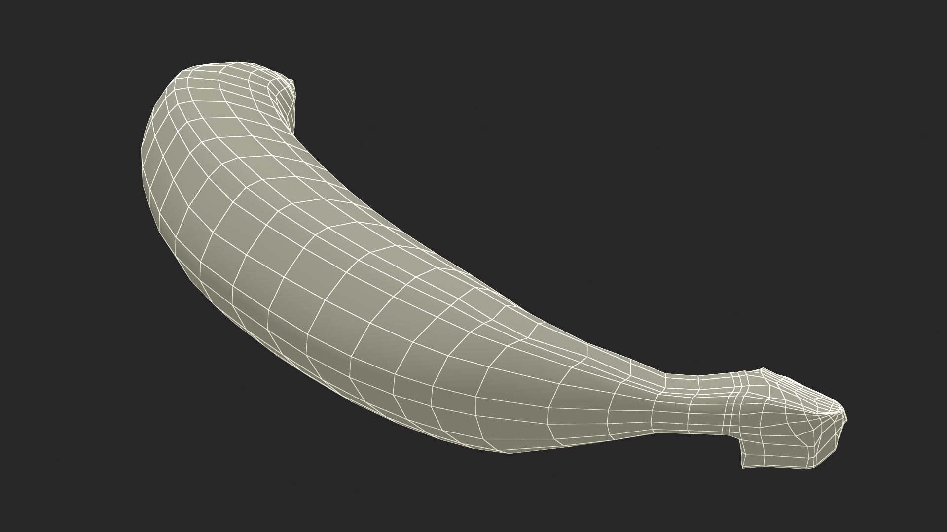 3D Underripe Banana