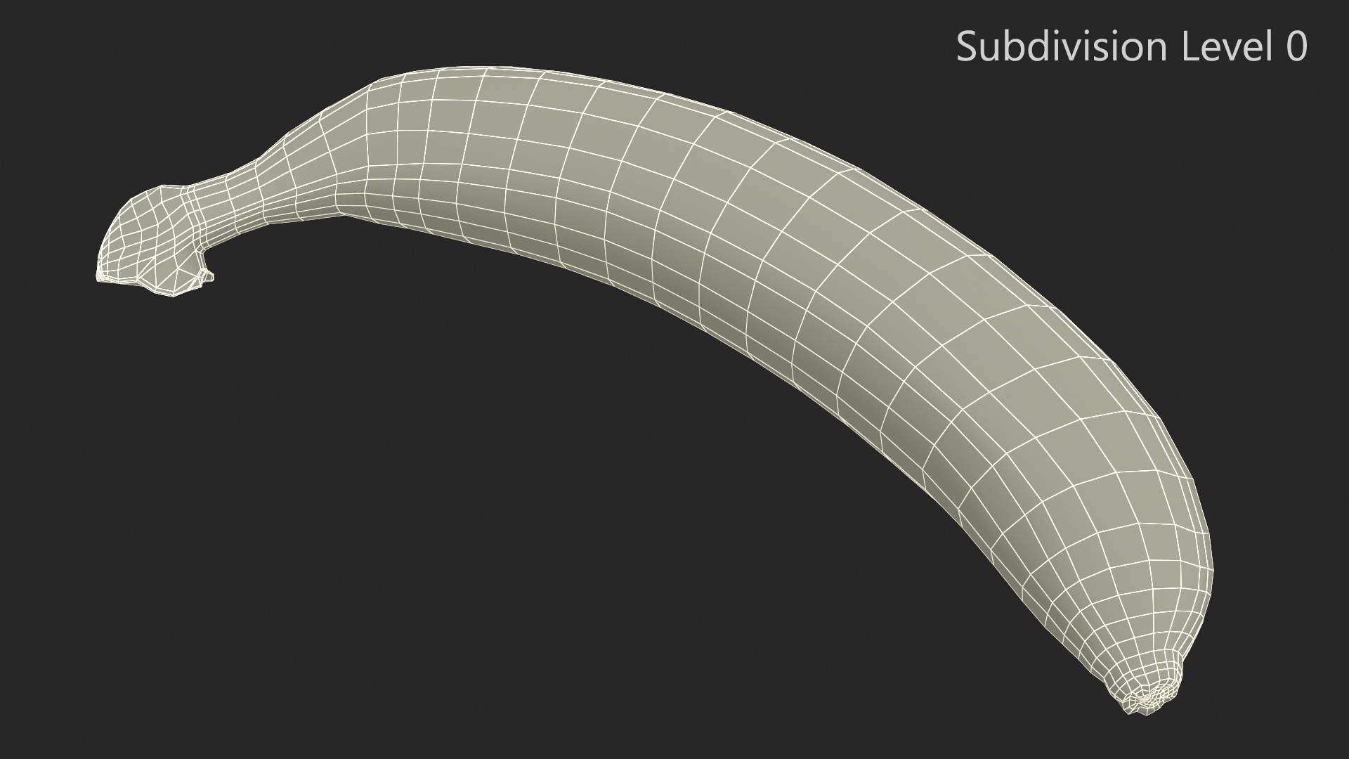 3D Underripe Banana