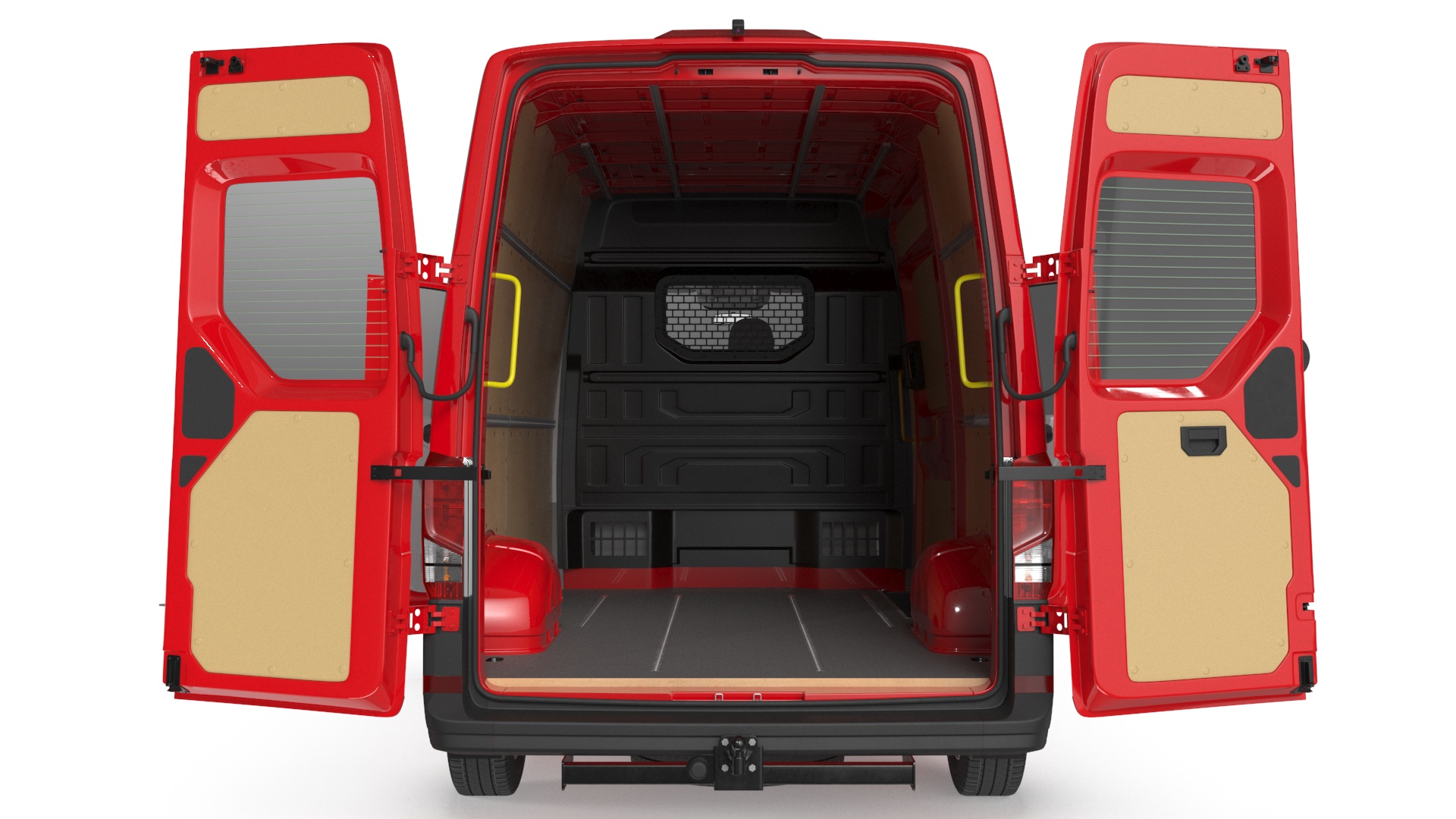Volkswagen Crafter Van 2024 Red Color Rigged 3D model
