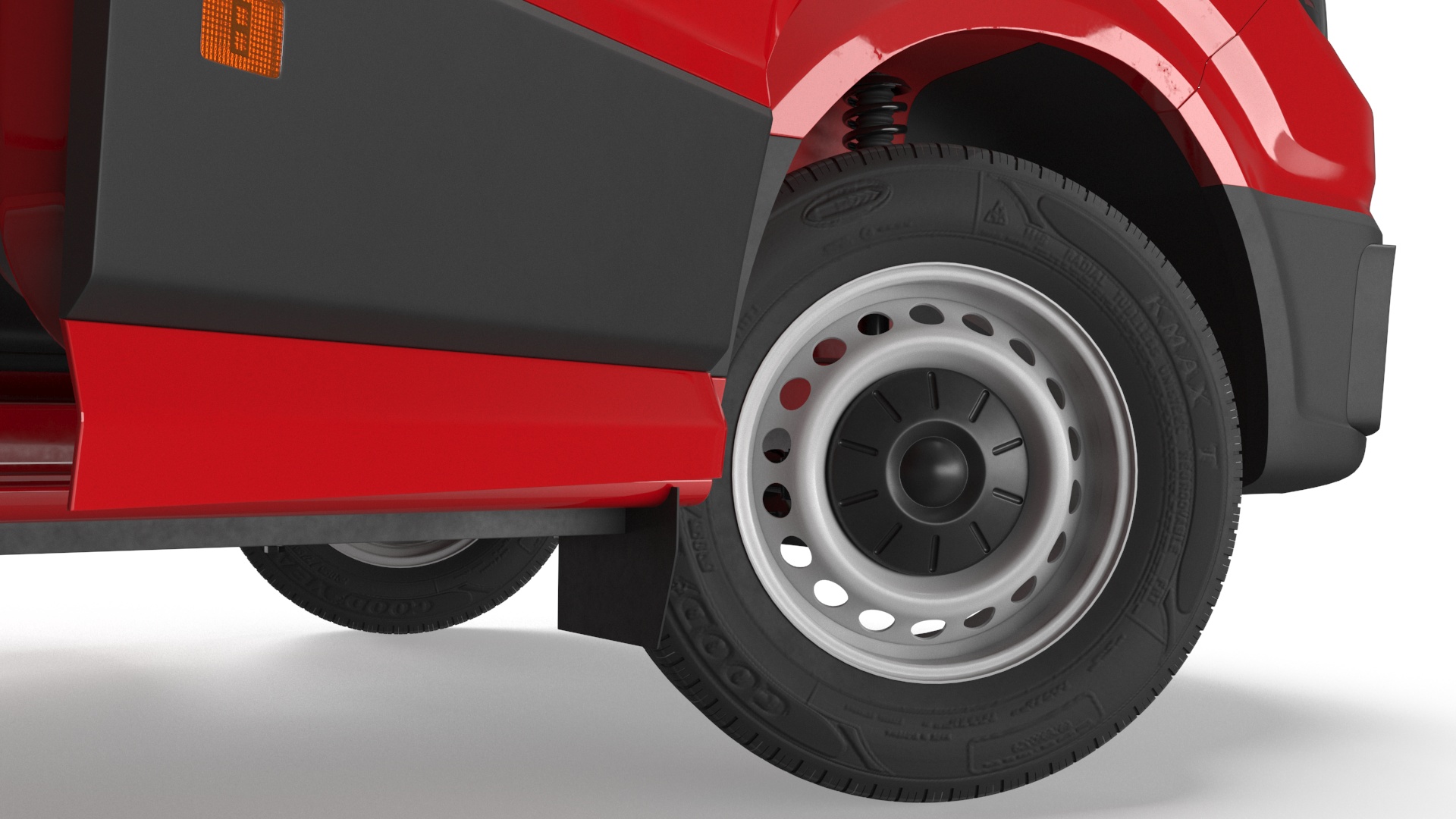 Volkswagen Crafter Van 2024 Red Color Rigged 3D model