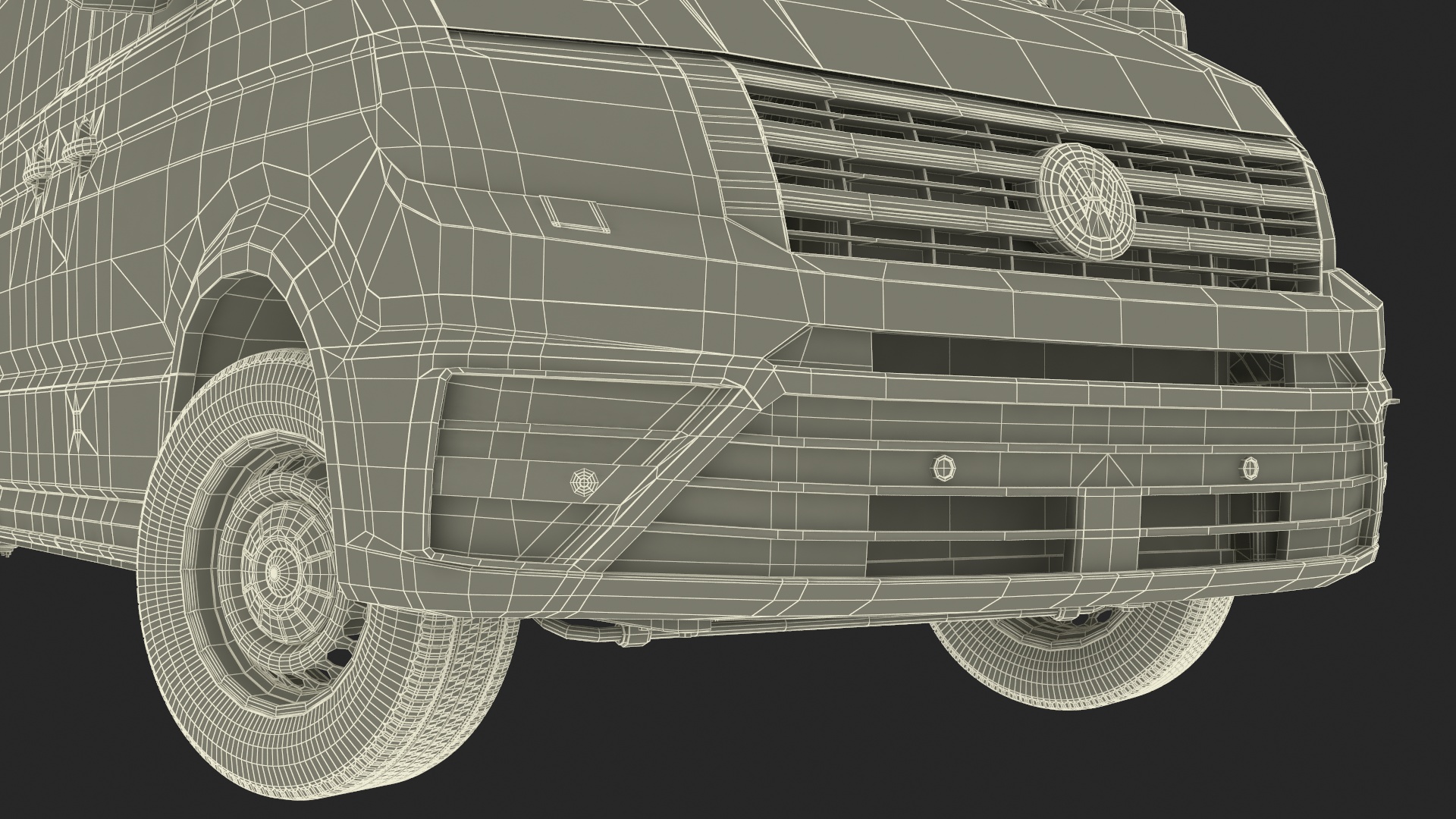 Volkswagen Crafter Van 2024 Red Color Rigged 3D model