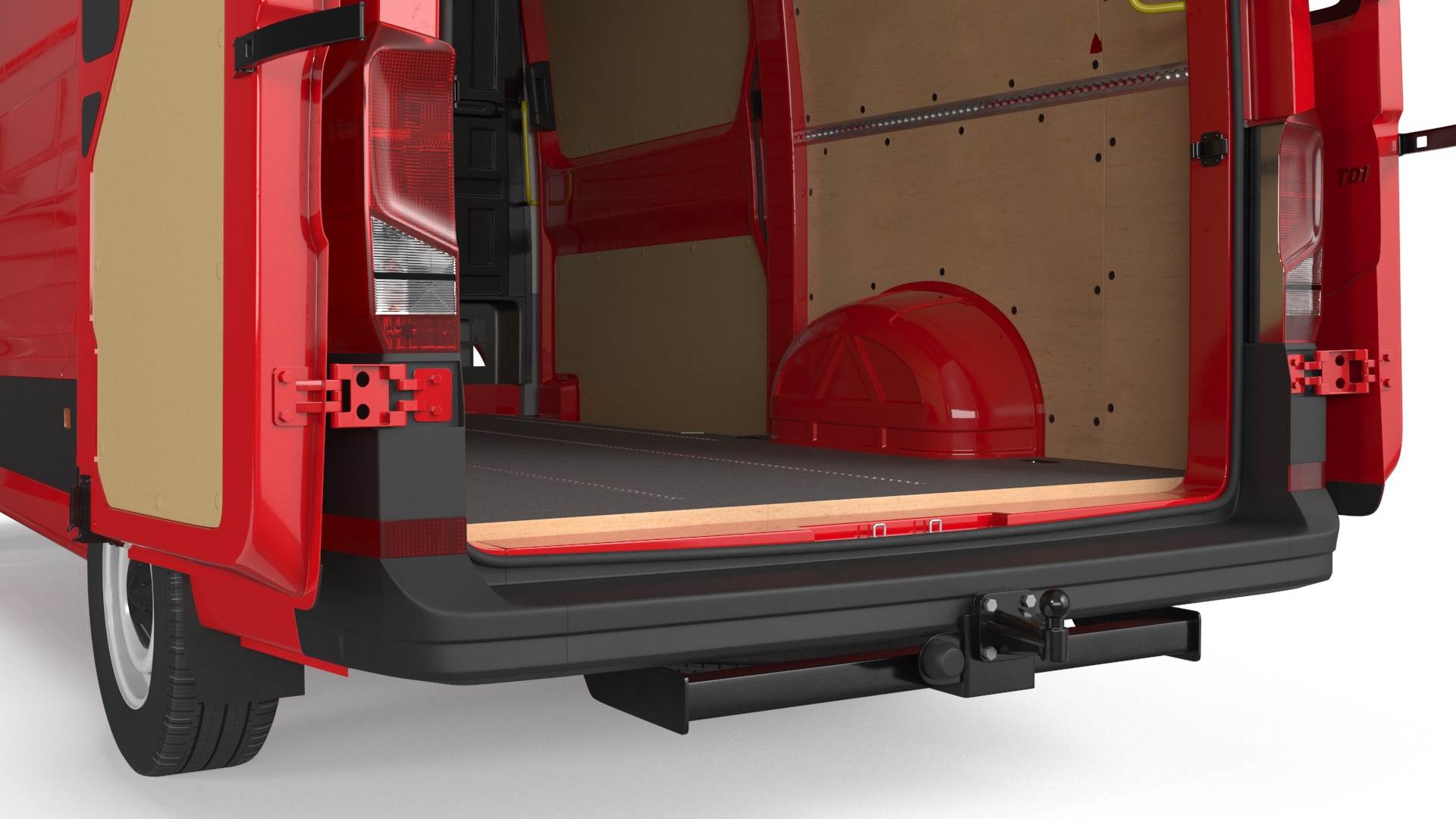 Volkswagen Crafter Van 2024 Red Color Rigged 3D model