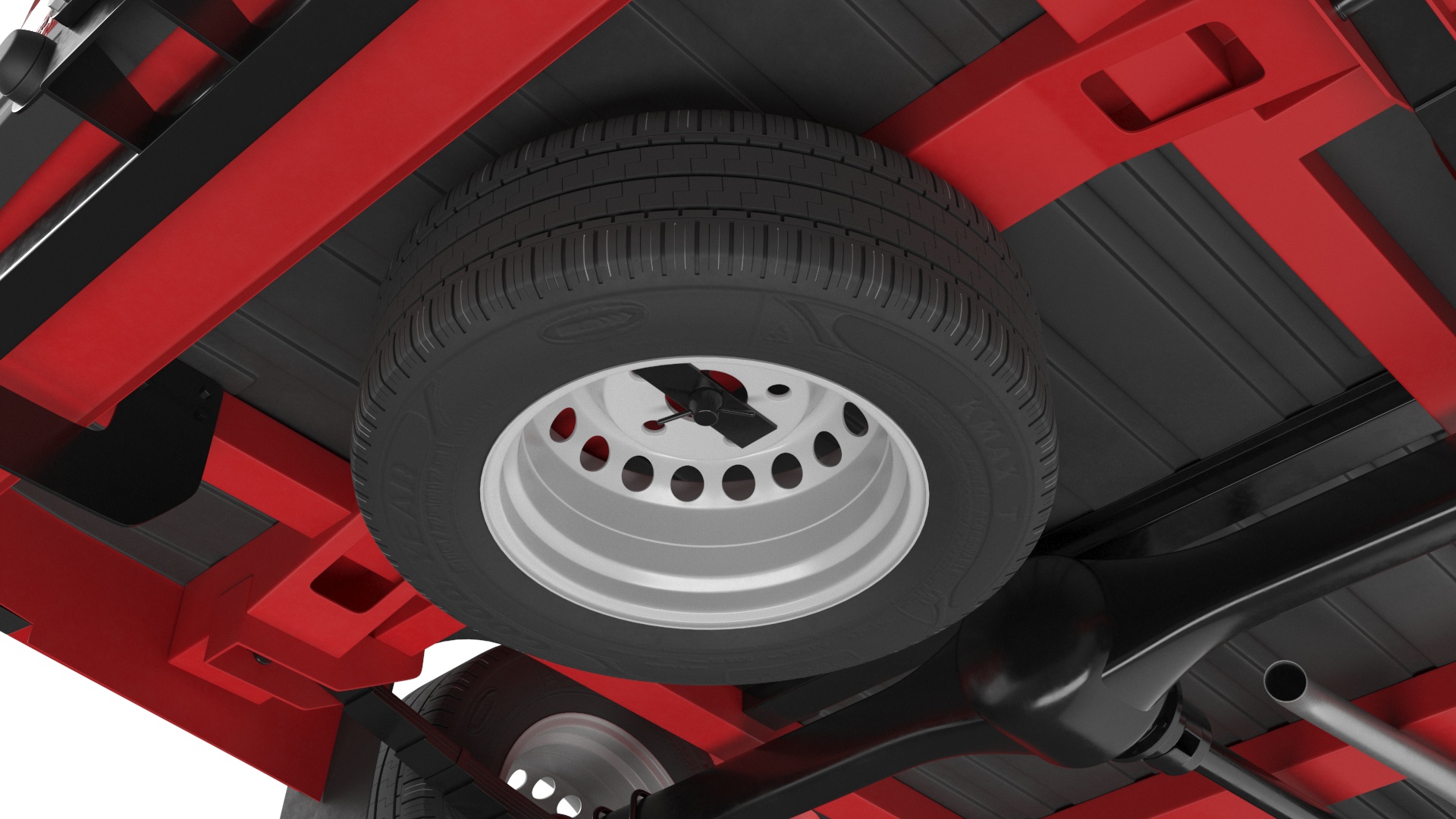 Volkswagen Crafter Van 2024 Red Color Rigged 3D model