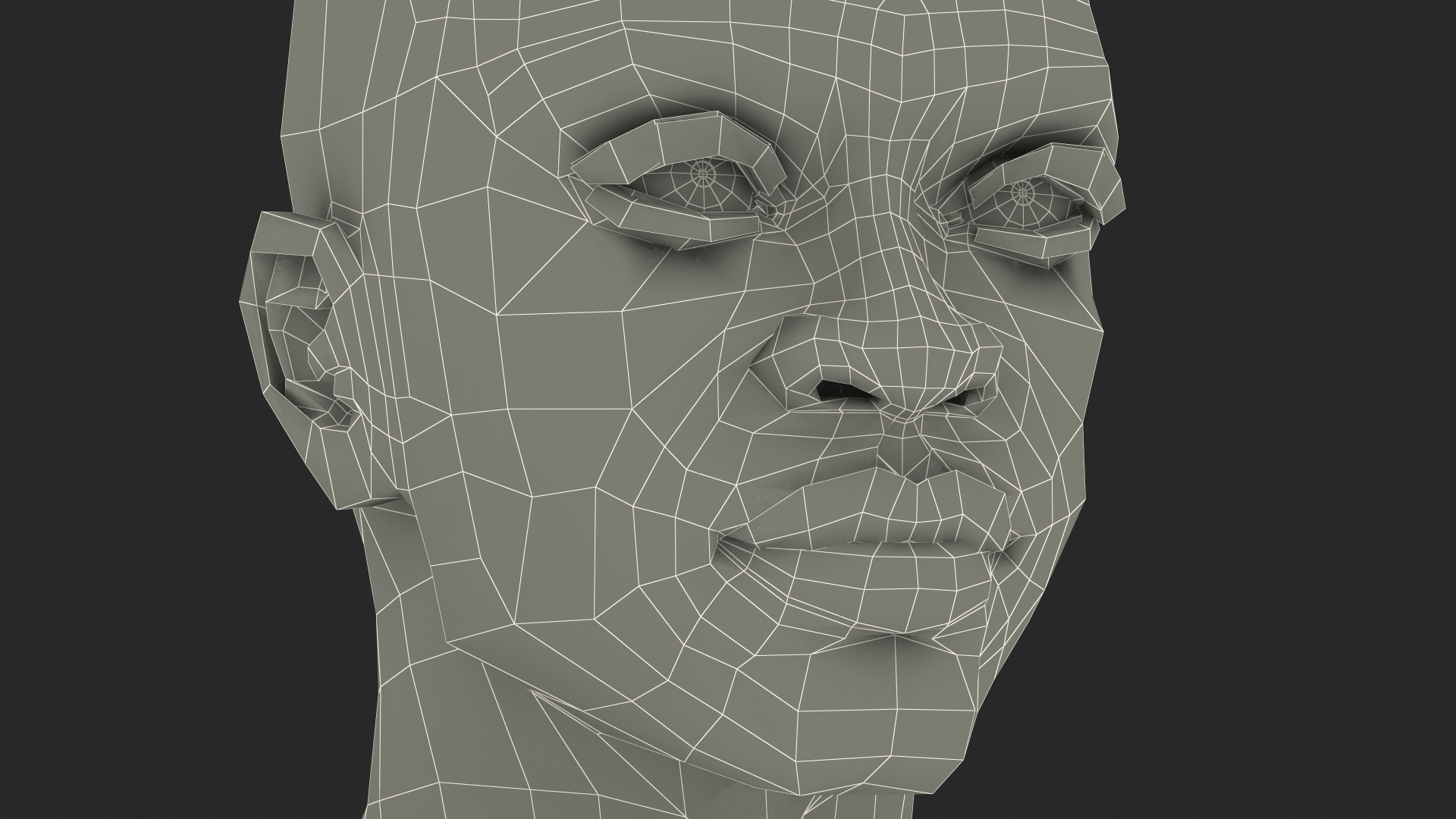 Light Skin Teenager Head 3D model
