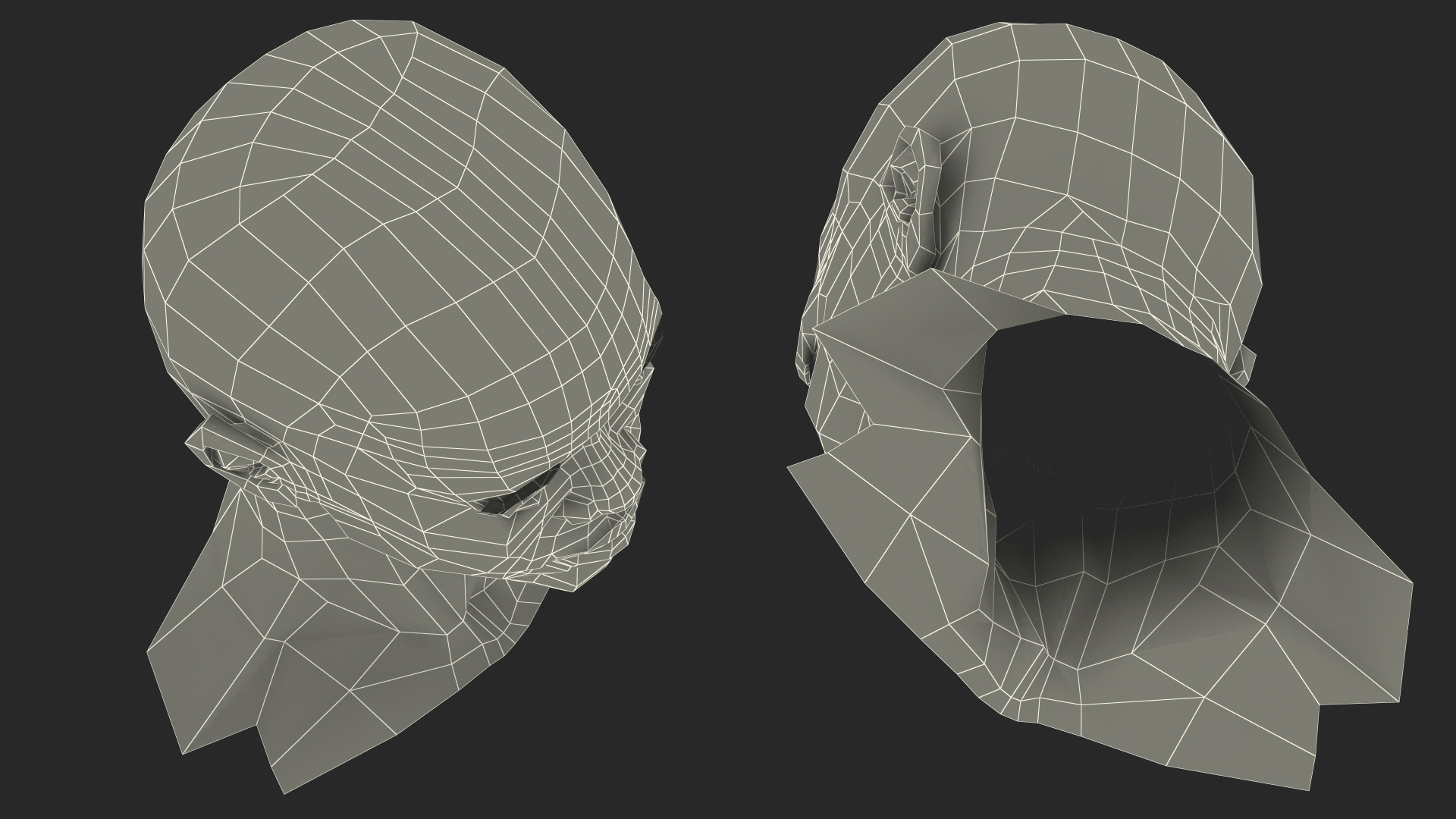Light Skin Teenager Head 3D model