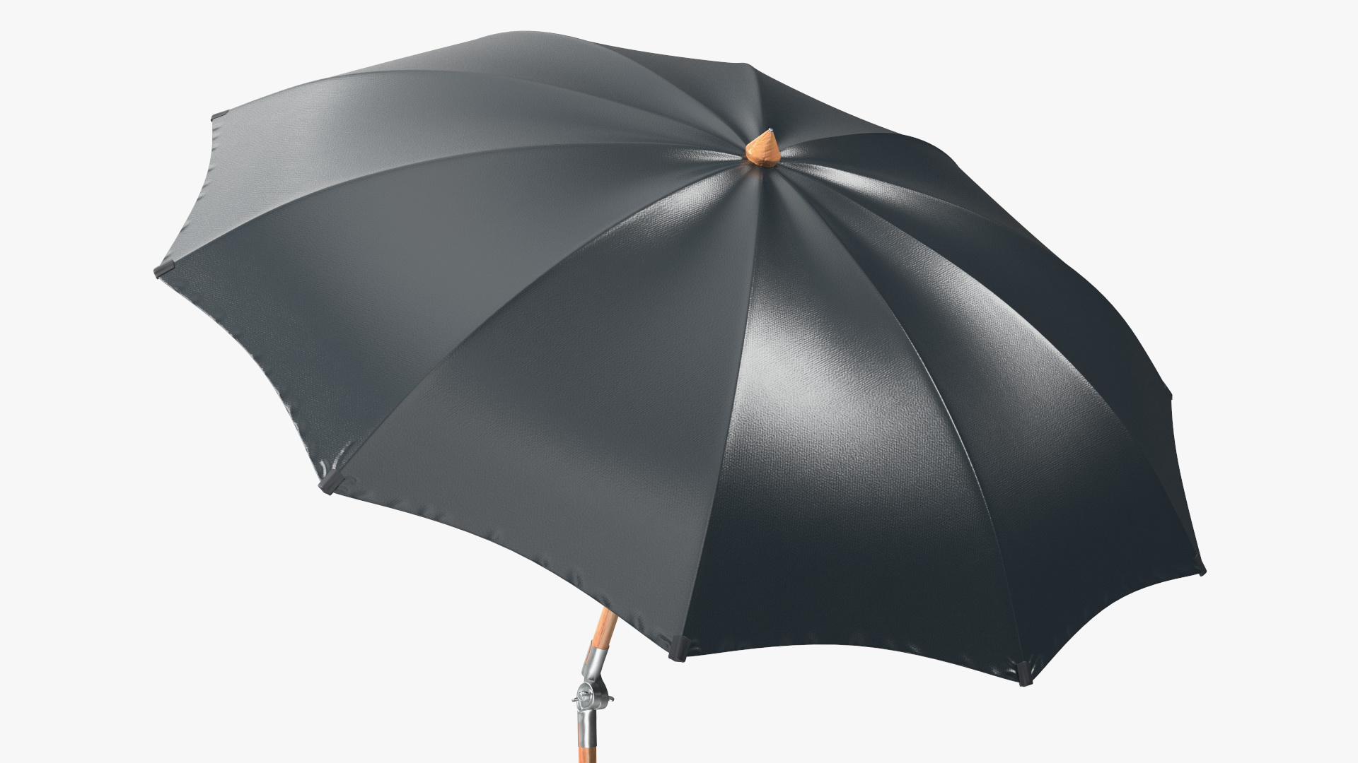 Adjustable Garden Umbrella Black 3D