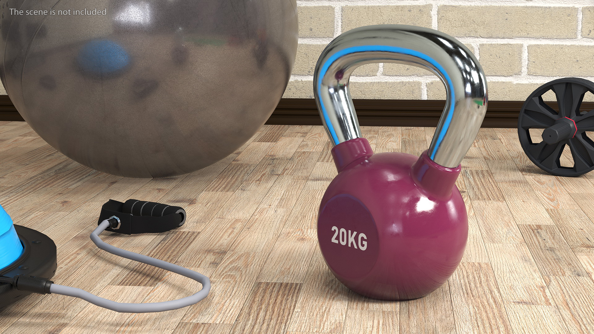 3D model Vinyl Coated Metal Kettle Bell 20kg