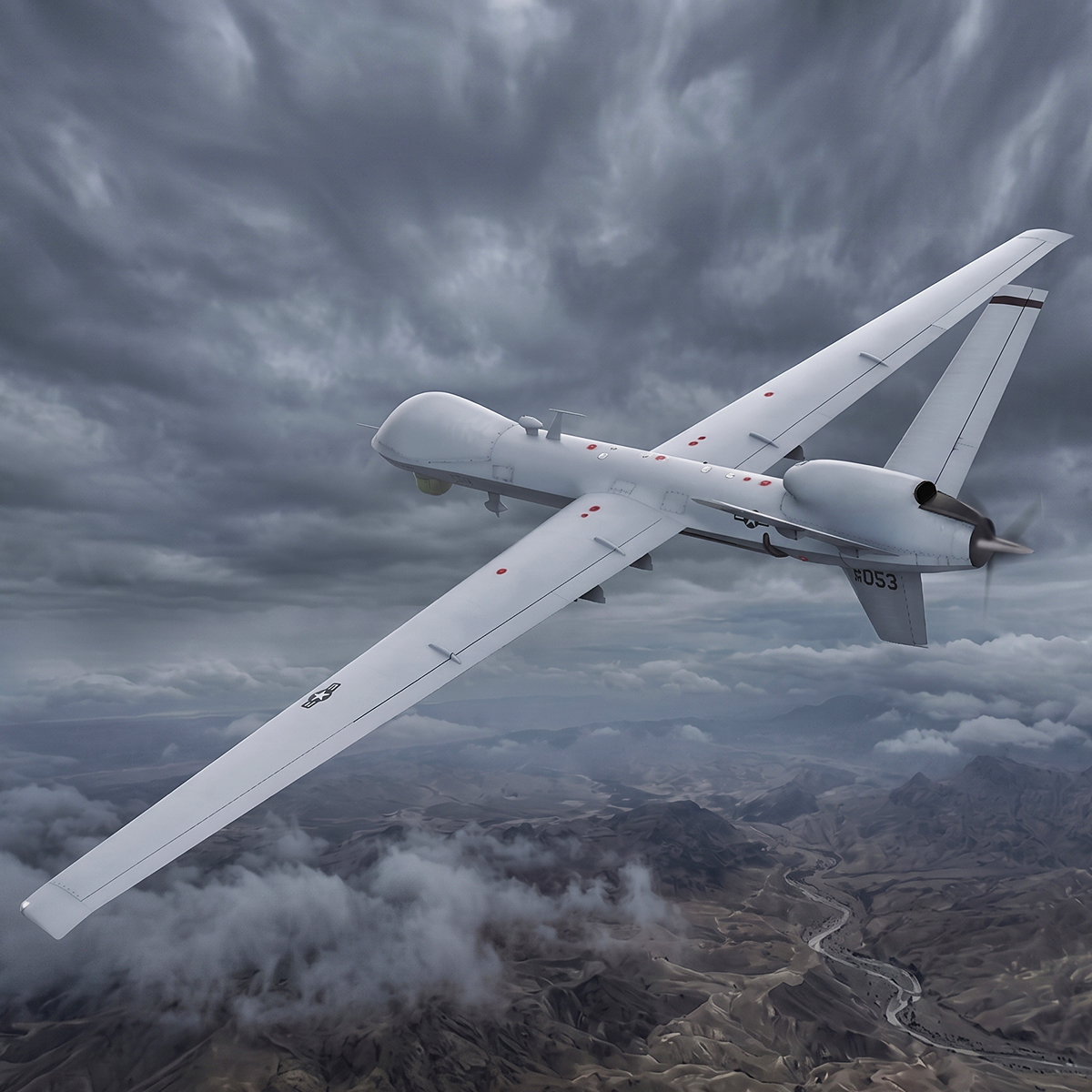 General Atomics Reaper MQ-9 UAV Rigged