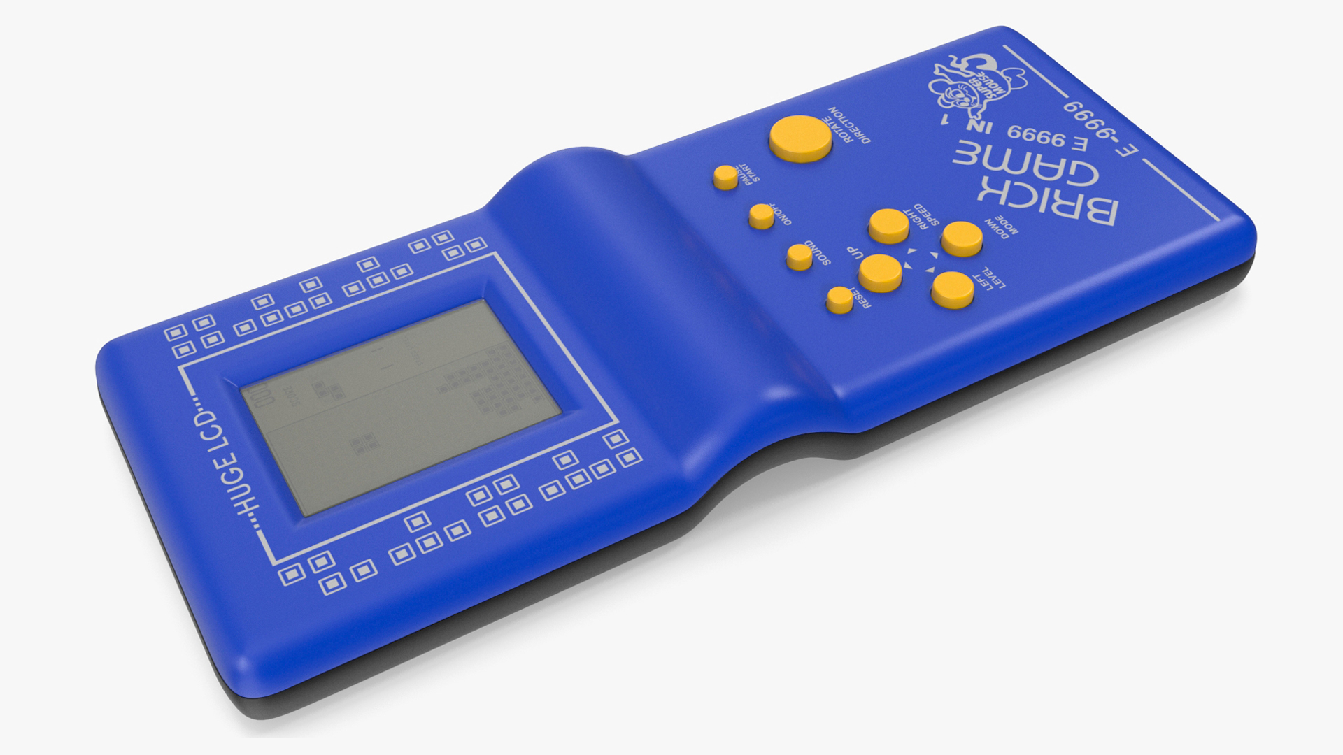 3D Tetris Brick Electronic Game Blue model