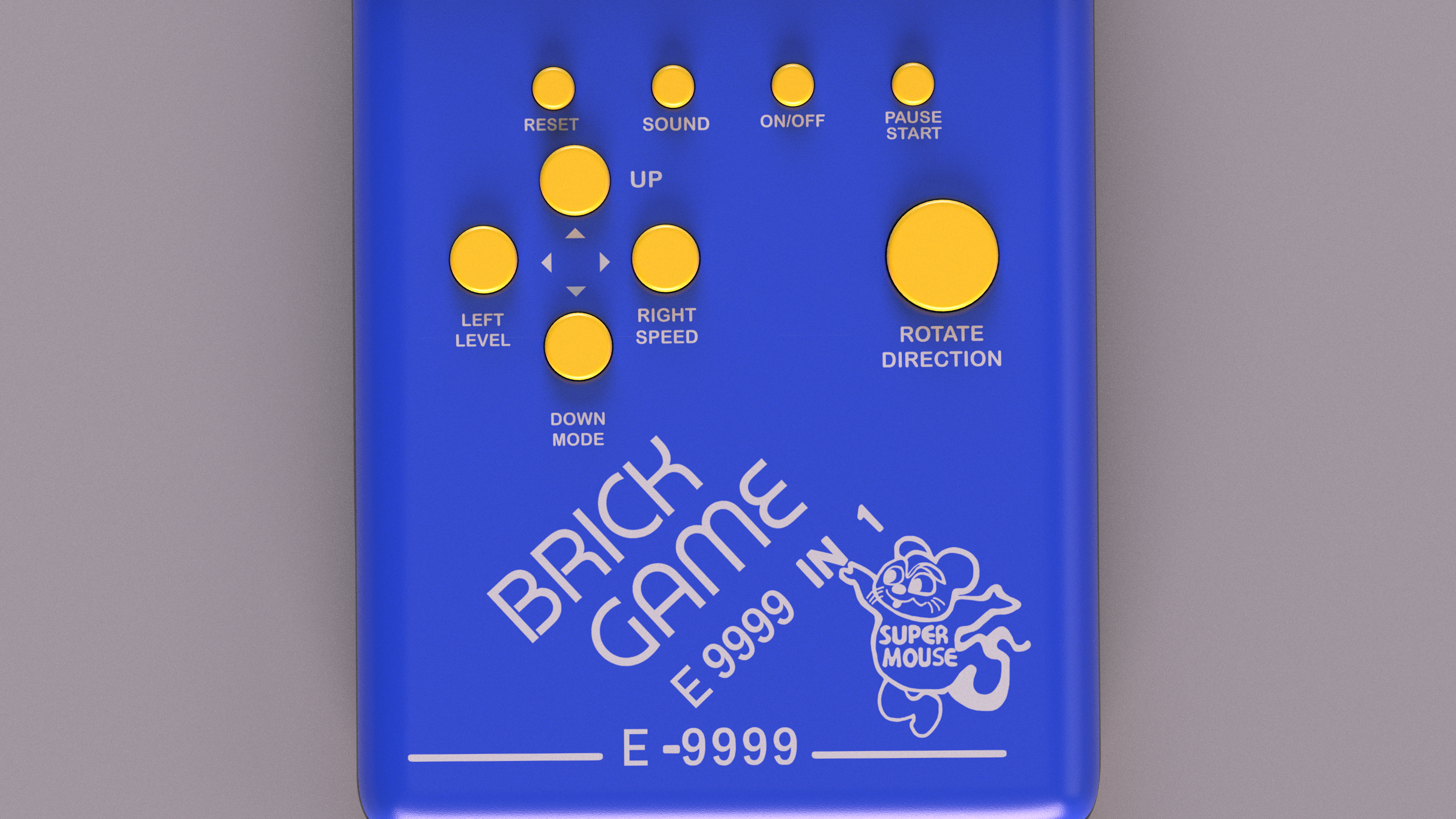 3D Tetris Brick Electronic Game Blue model