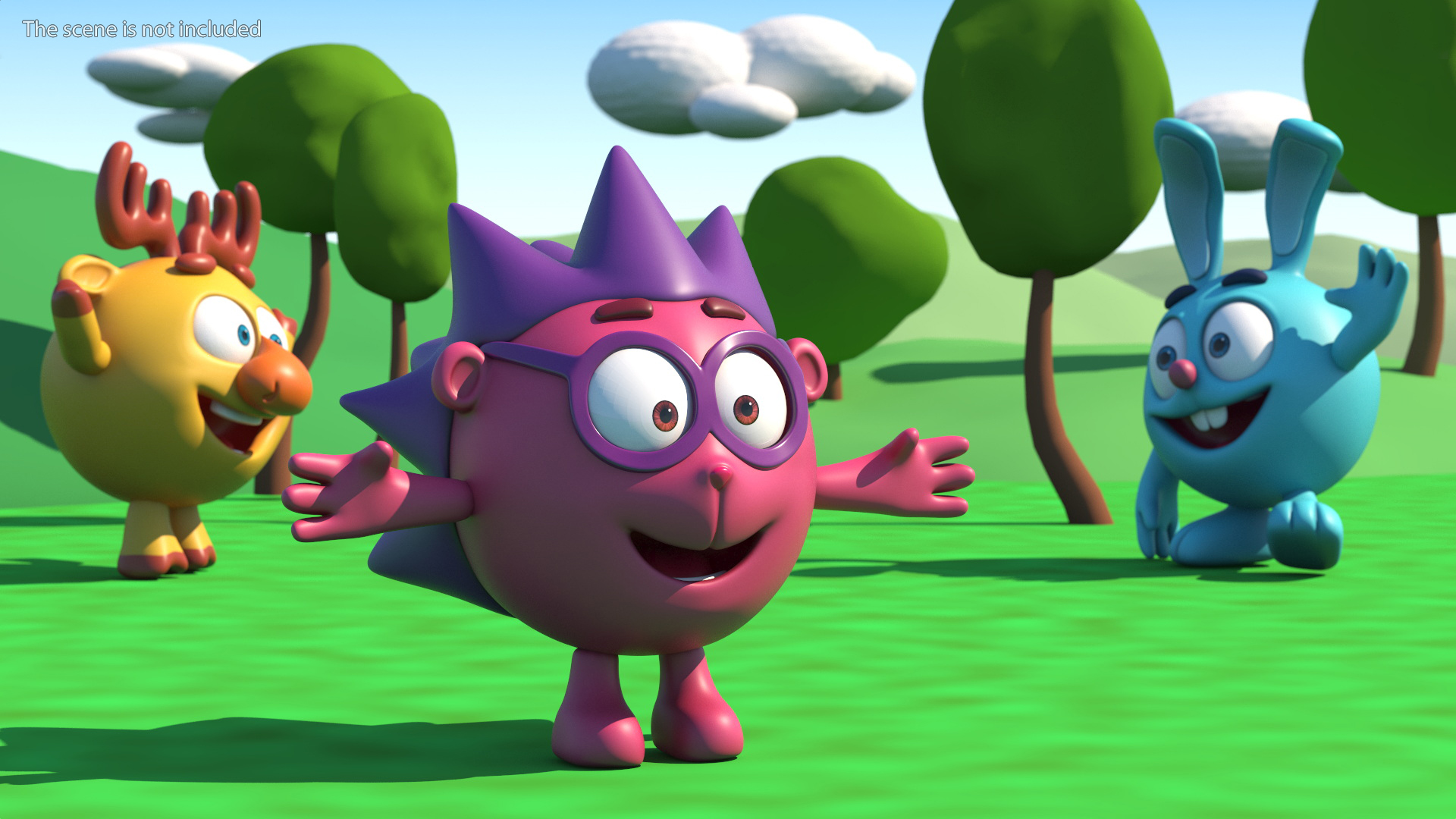 3D Kikoriki Chiko Character T-pose