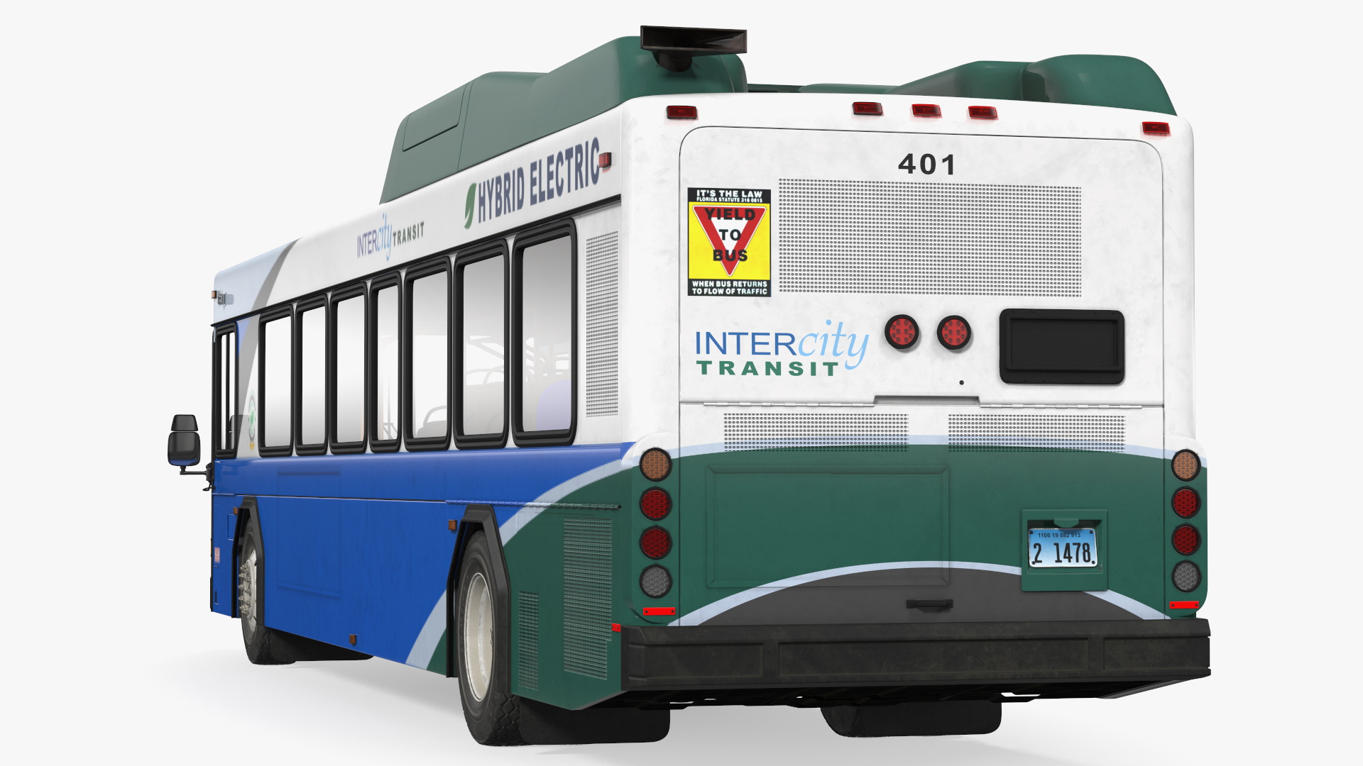 3D Gillig Advantage Hybrid Bus Intercity Transit Simple Interior