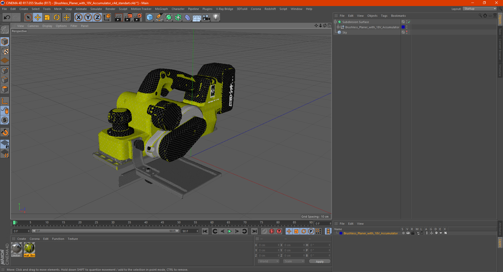 Brushless Planer with 18V Accumulator 3D