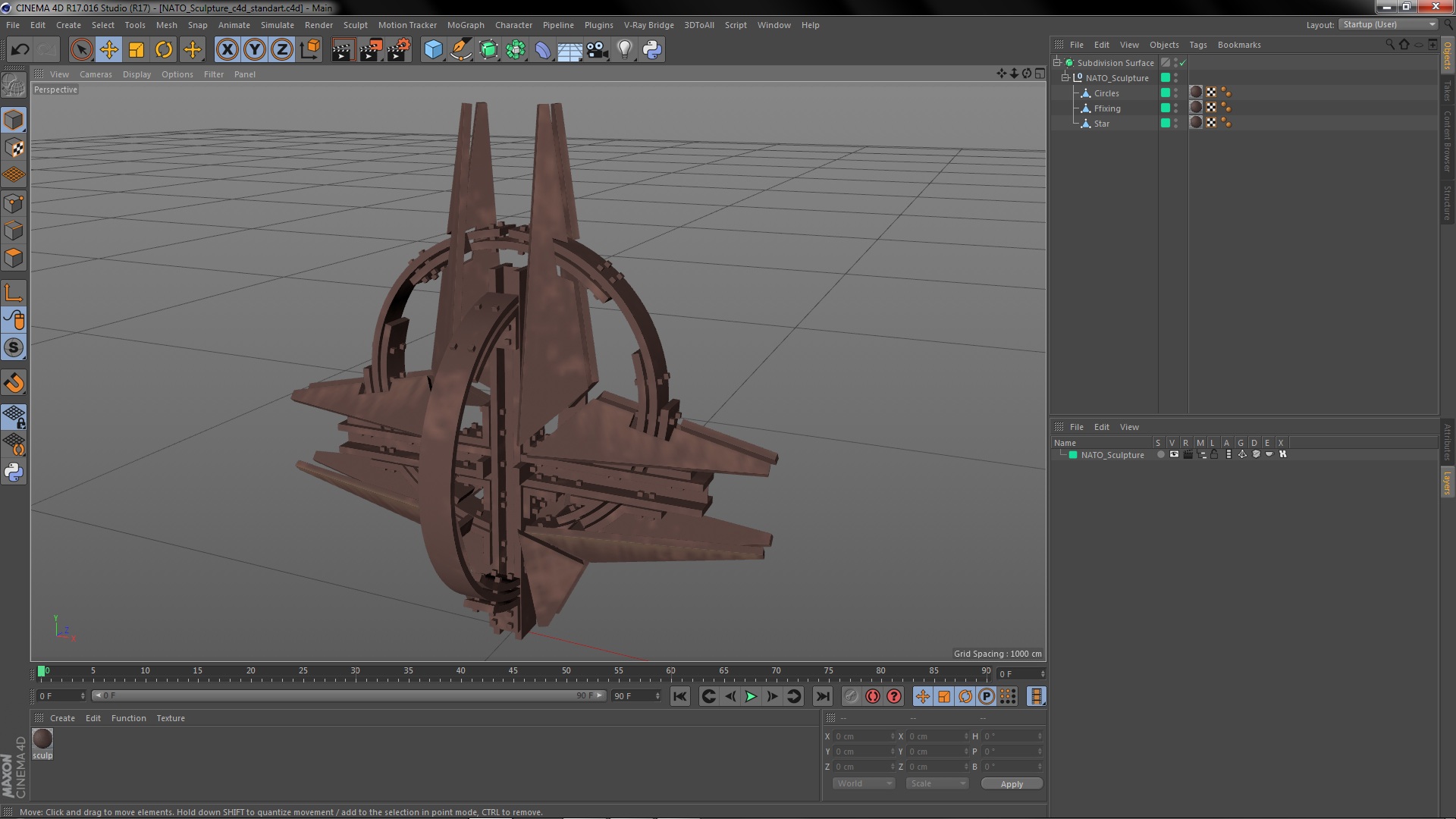 NATO Sculpture 3D model