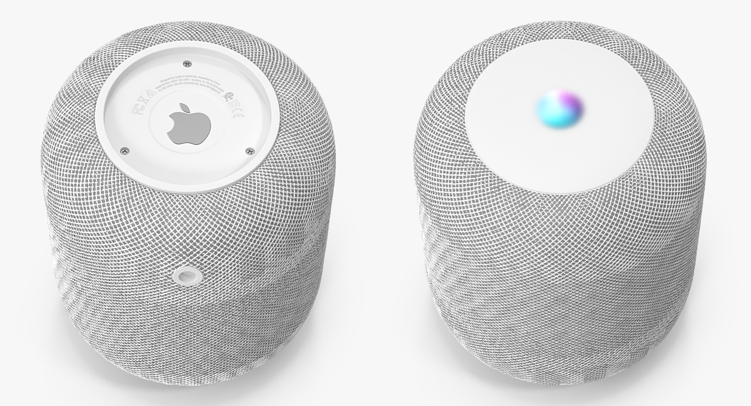 3D Apple HomePod Smart Speaker White model