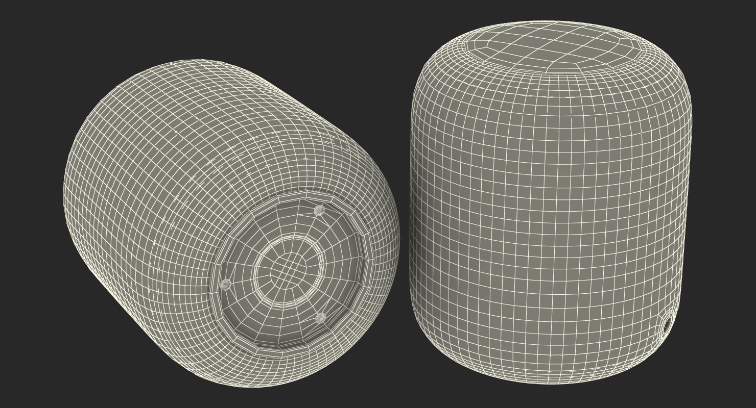 3D Apple HomePod Smart Speaker White model