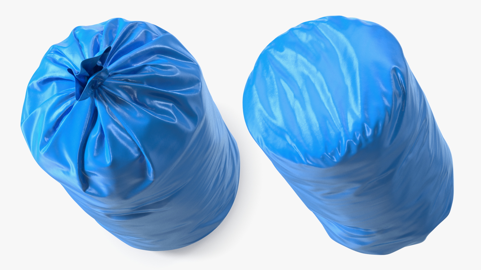 3D model Tied Closed Big Blue Trash Bag