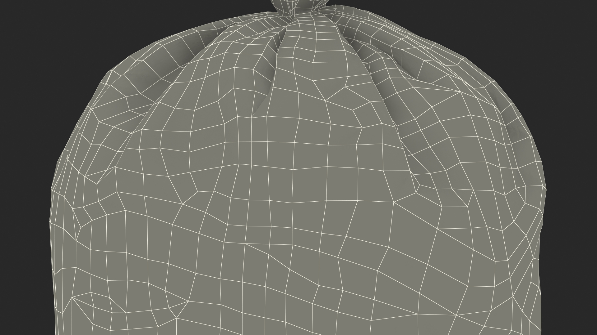 3D model Tied Closed Big Blue Trash Bag