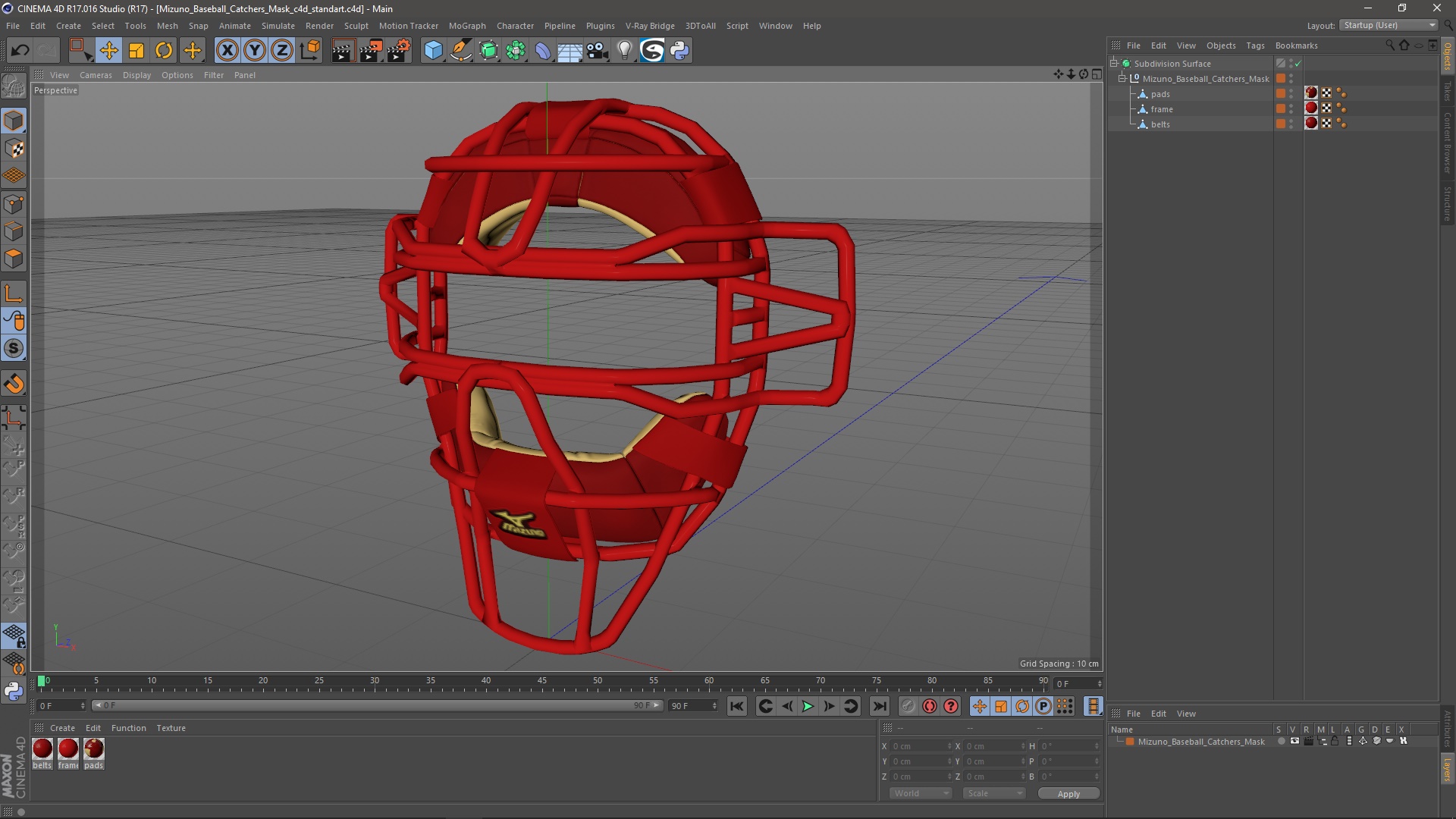 Mizuno Baseball Catchers Mask 3D model