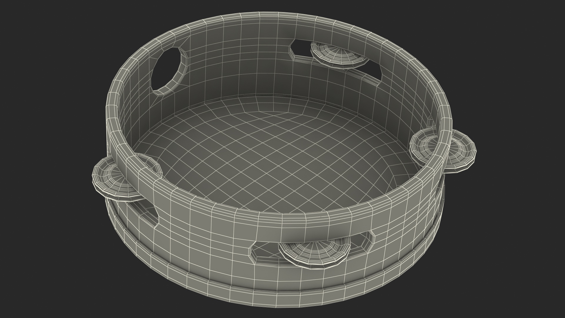 3D Handheld Toy Tambourine model