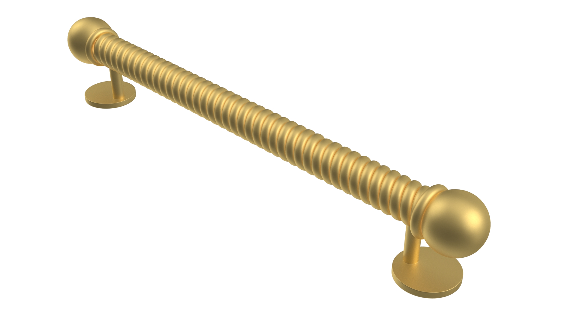 3D Spiral Door Handle Gold model