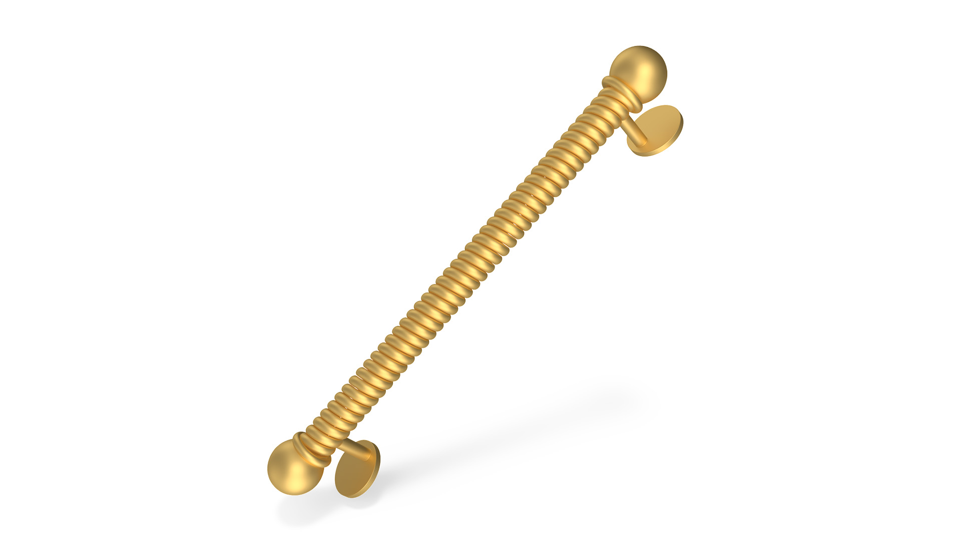3D Spiral Door Handle Gold model