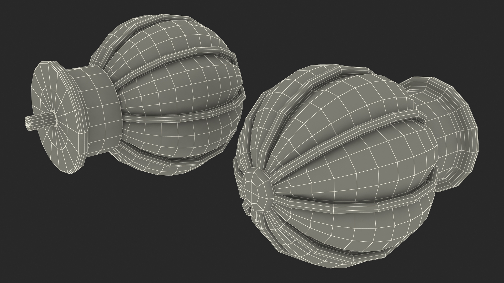 3D Black Curtain Rods model