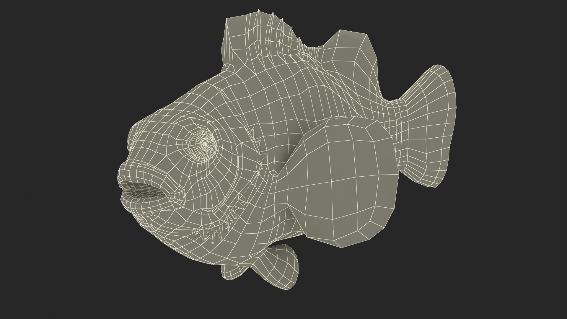 3D model Realistic Clownfish Rigged for Maya