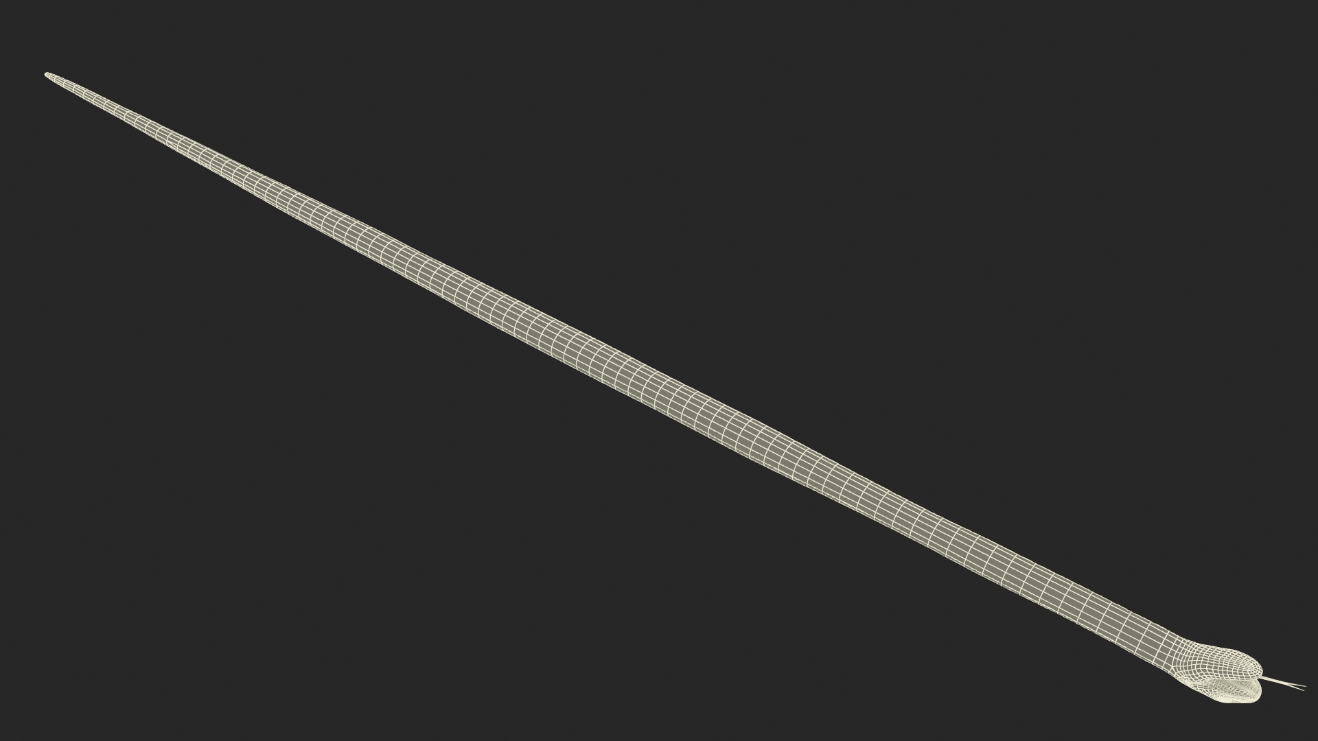 3D European Grass Snake Brown