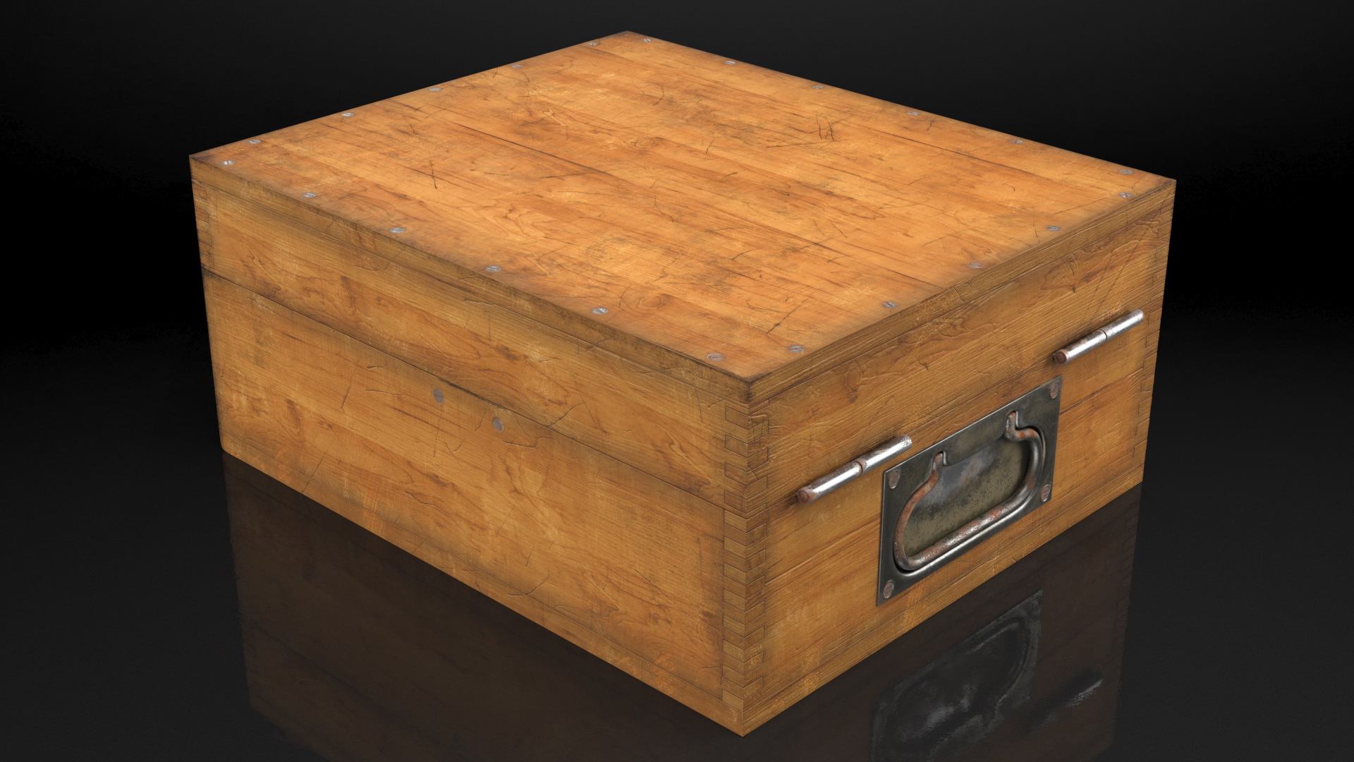 3D model Old Wooden Case