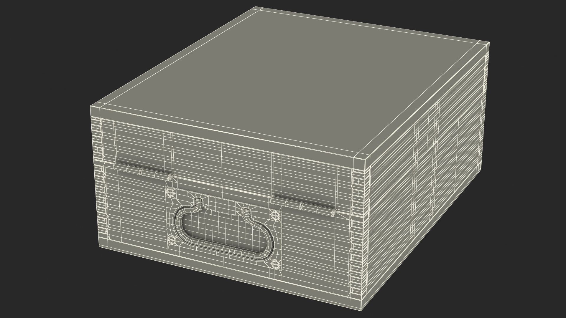 3D model Old Wooden Case