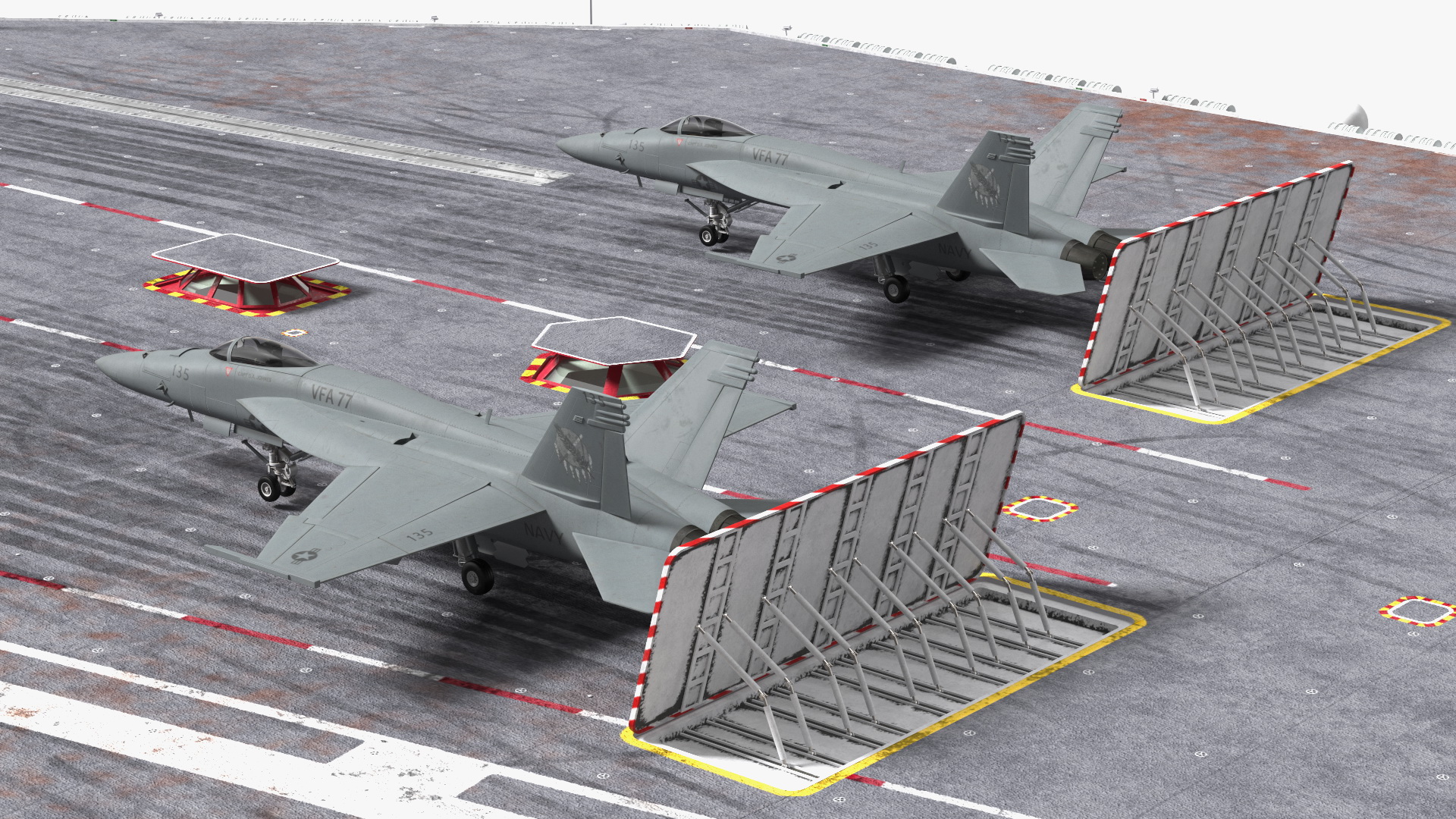 3D USS Theodore Roosevelt CVN 71 with Aircraft model