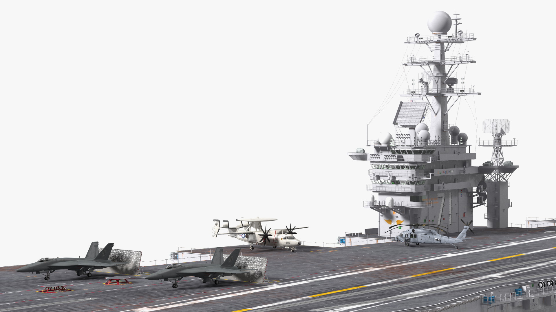 3D USS Theodore Roosevelt CVN 71 with Aircraft model