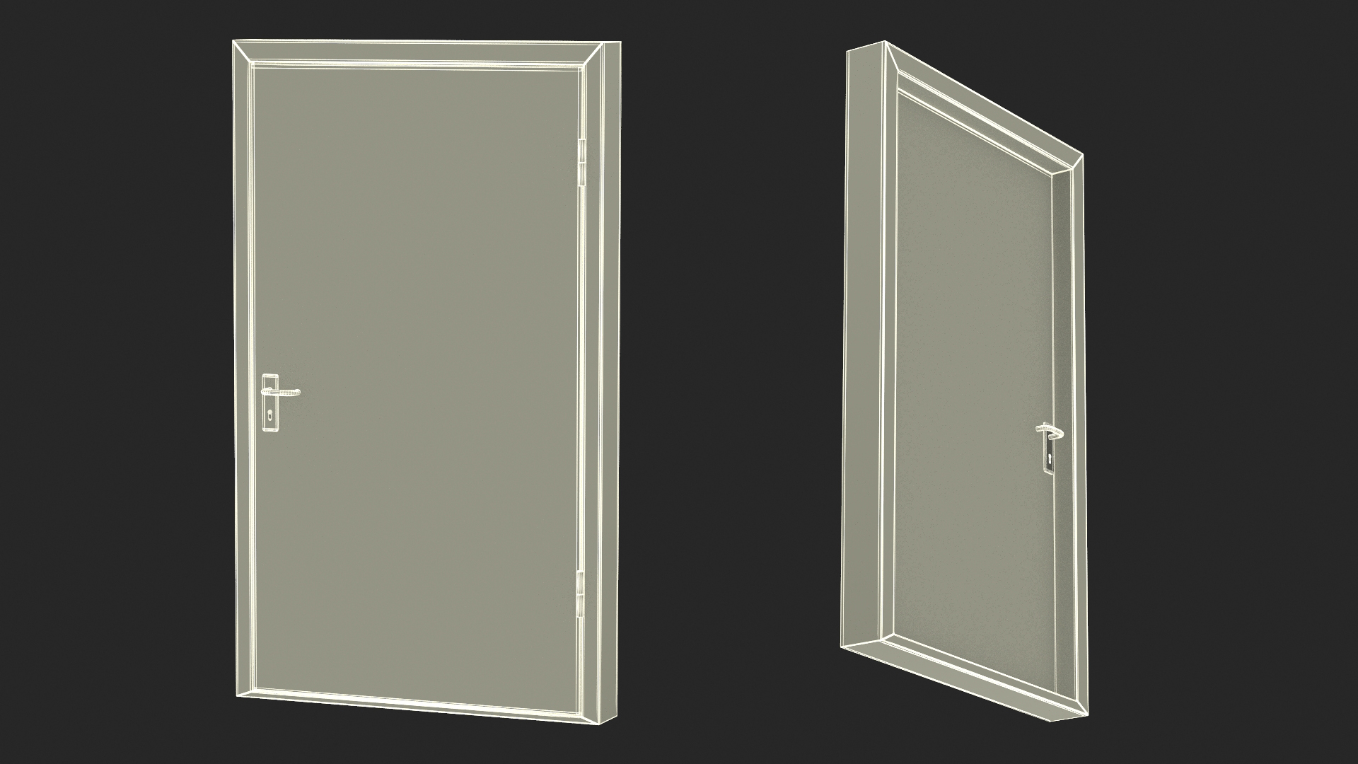 3D Fire Security Door model