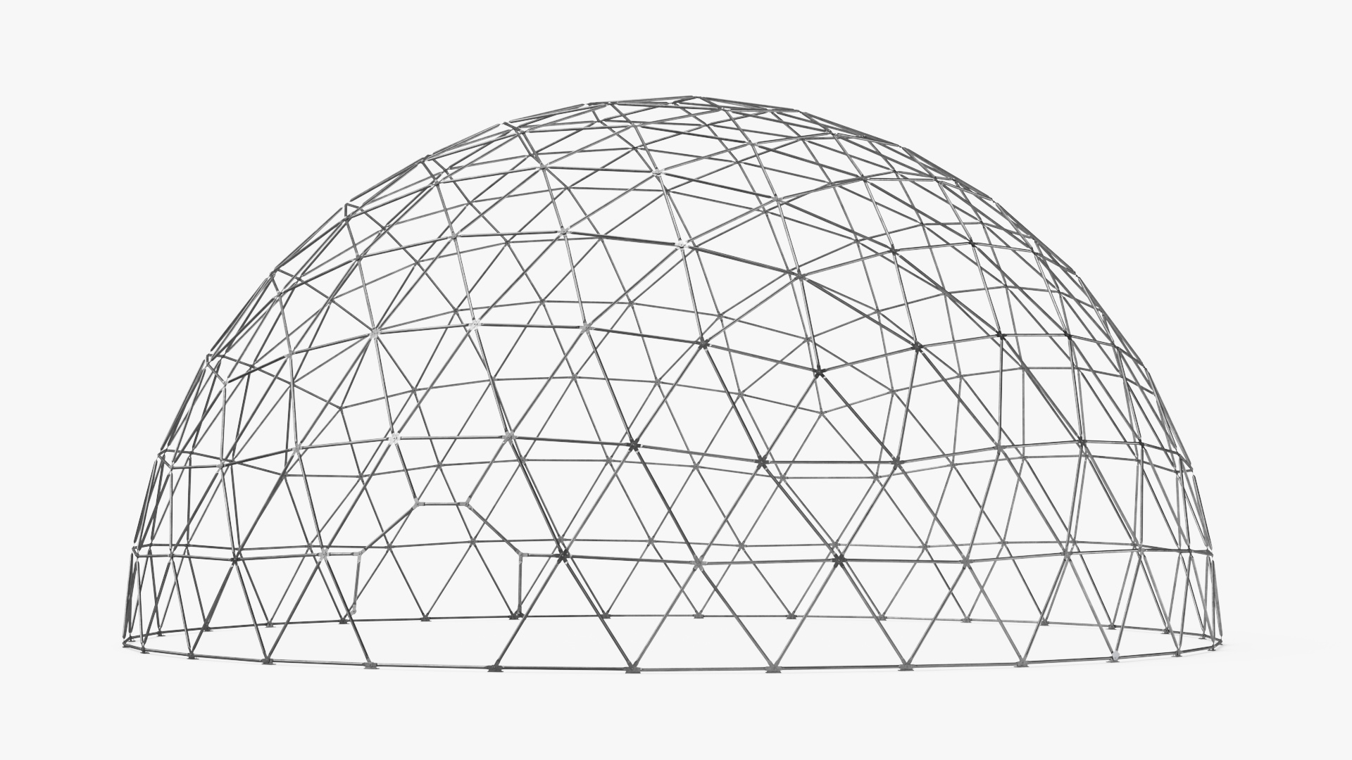 3D Hemisphere Geodesic Metal Construction model