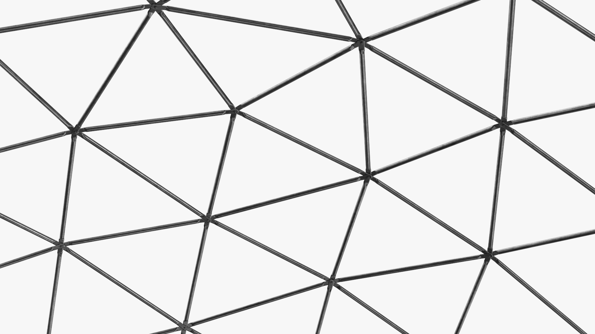 3D Hemisphere Geodesic Metal Construction model