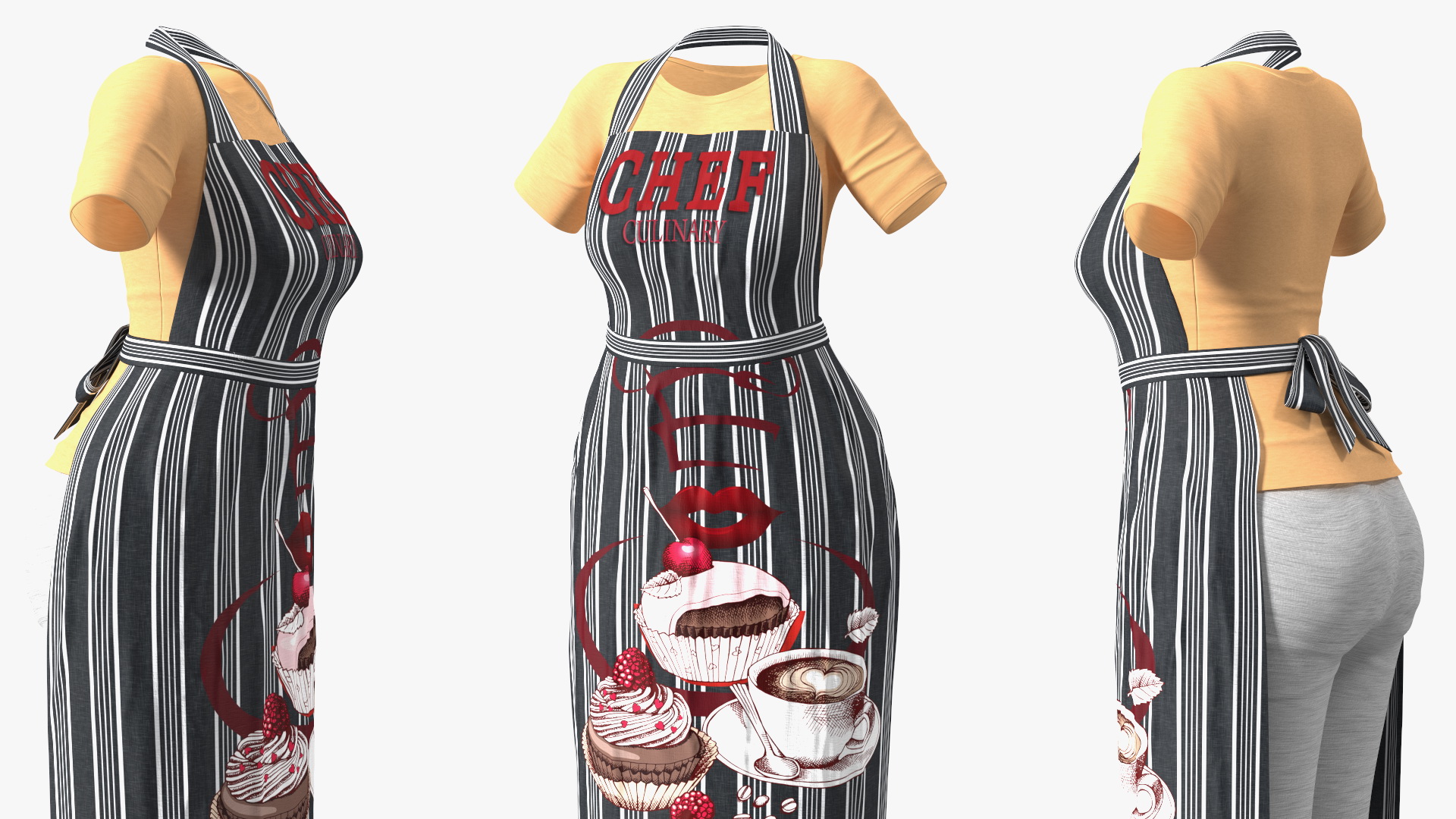 3D model Clothes Set Kitchen Style for Women