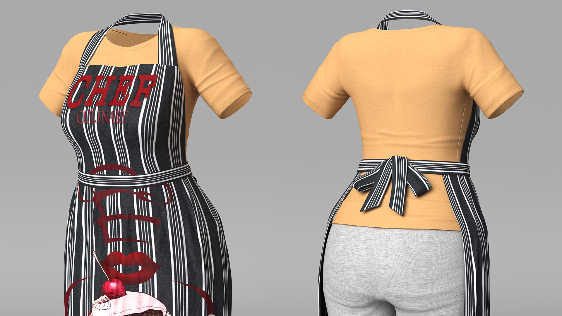 3D model Clothes Set Kitchen Style for Women