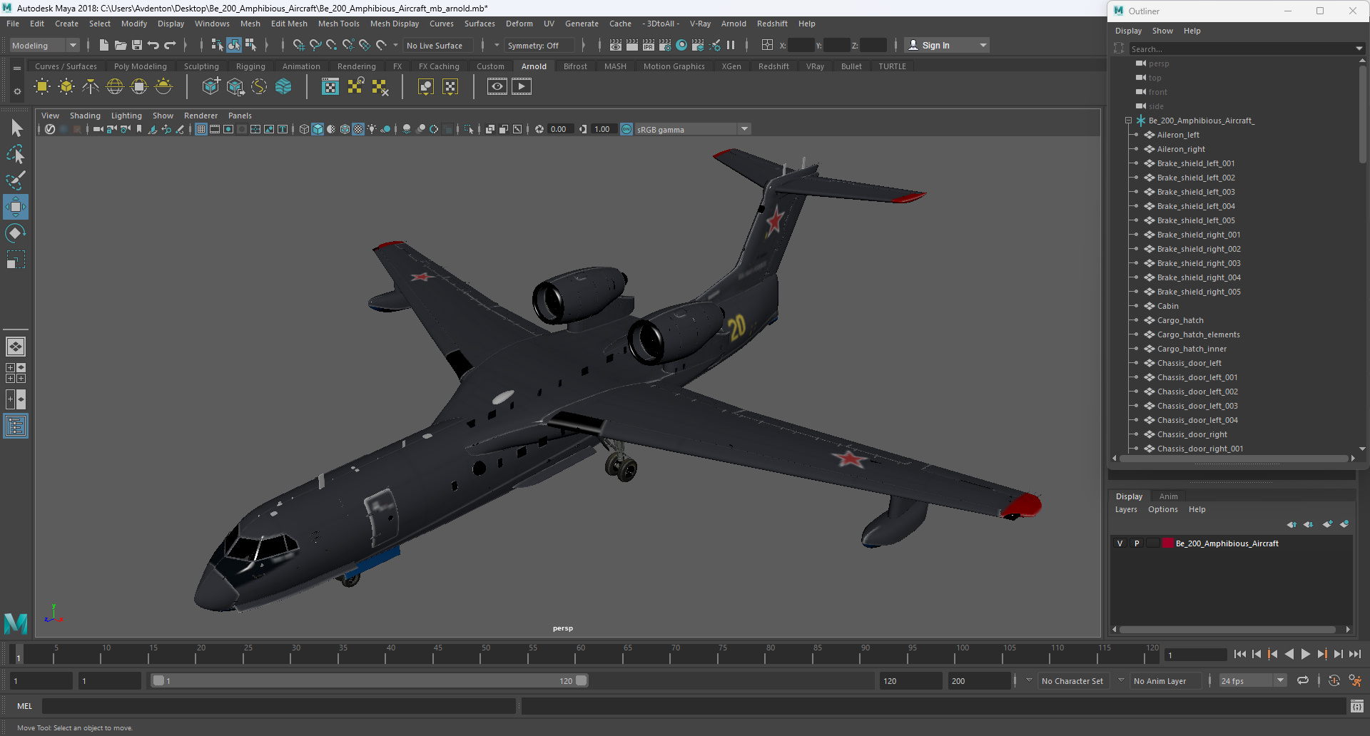 3D Be 200 Amphibious Aircraft